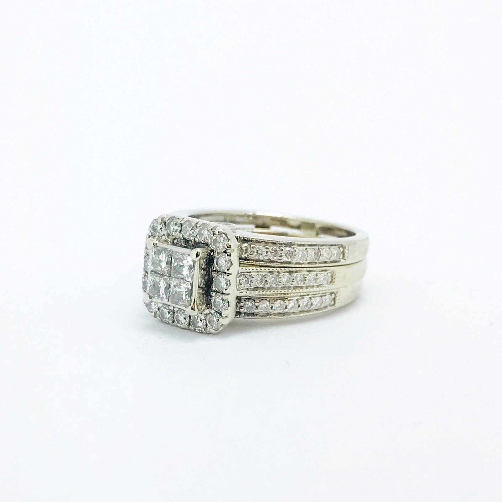 Invisible Set Diamond Engagement Ring