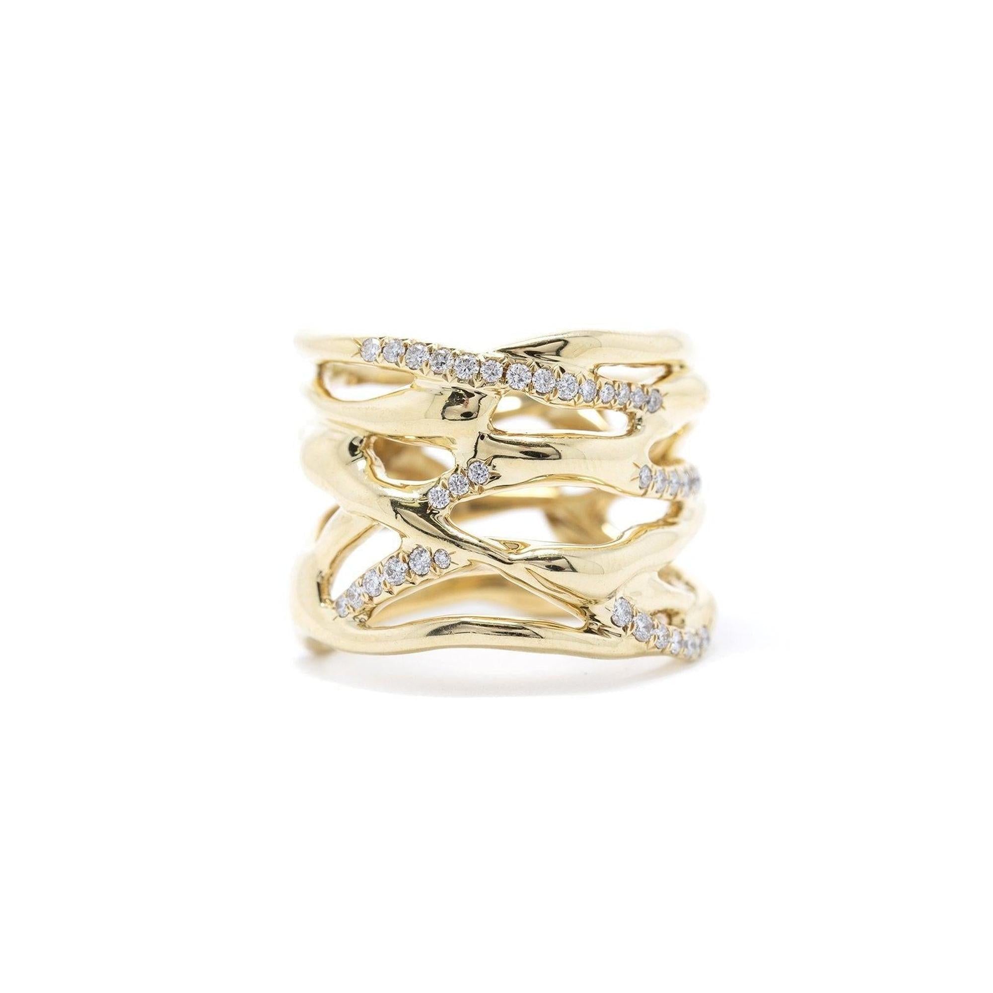 Ippolita 18k Gold Drizzle Split Ring with Diamonds