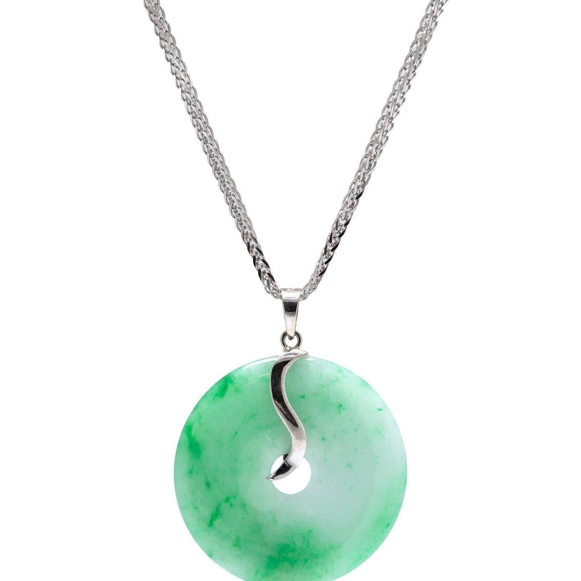 Jade Circle Pendant Necklace
