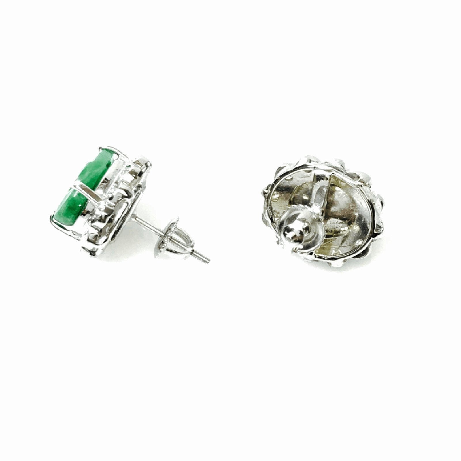 Jade and Diamond Earrings