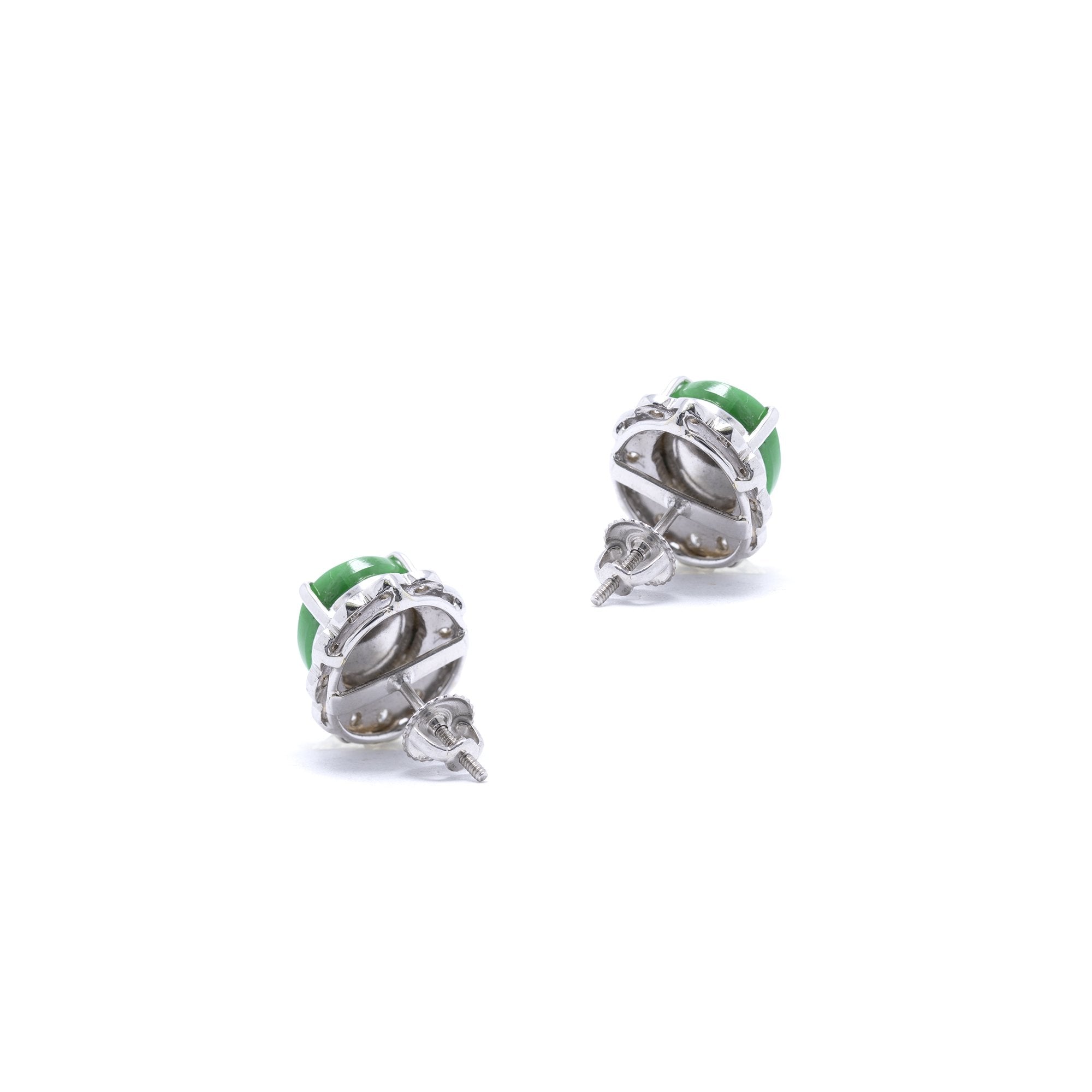 Jade and Diamond Earrings