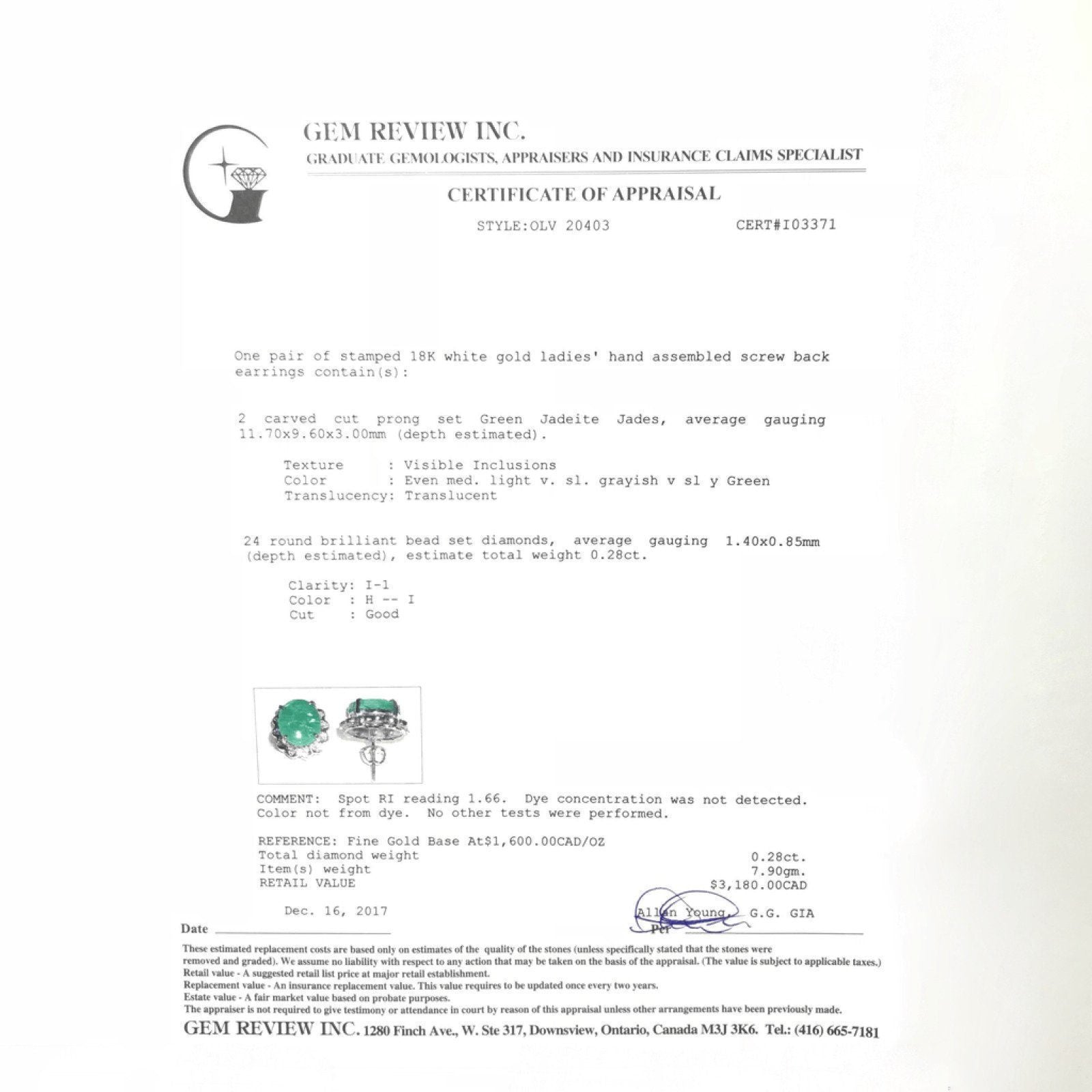 Jade and Diamond Earrings