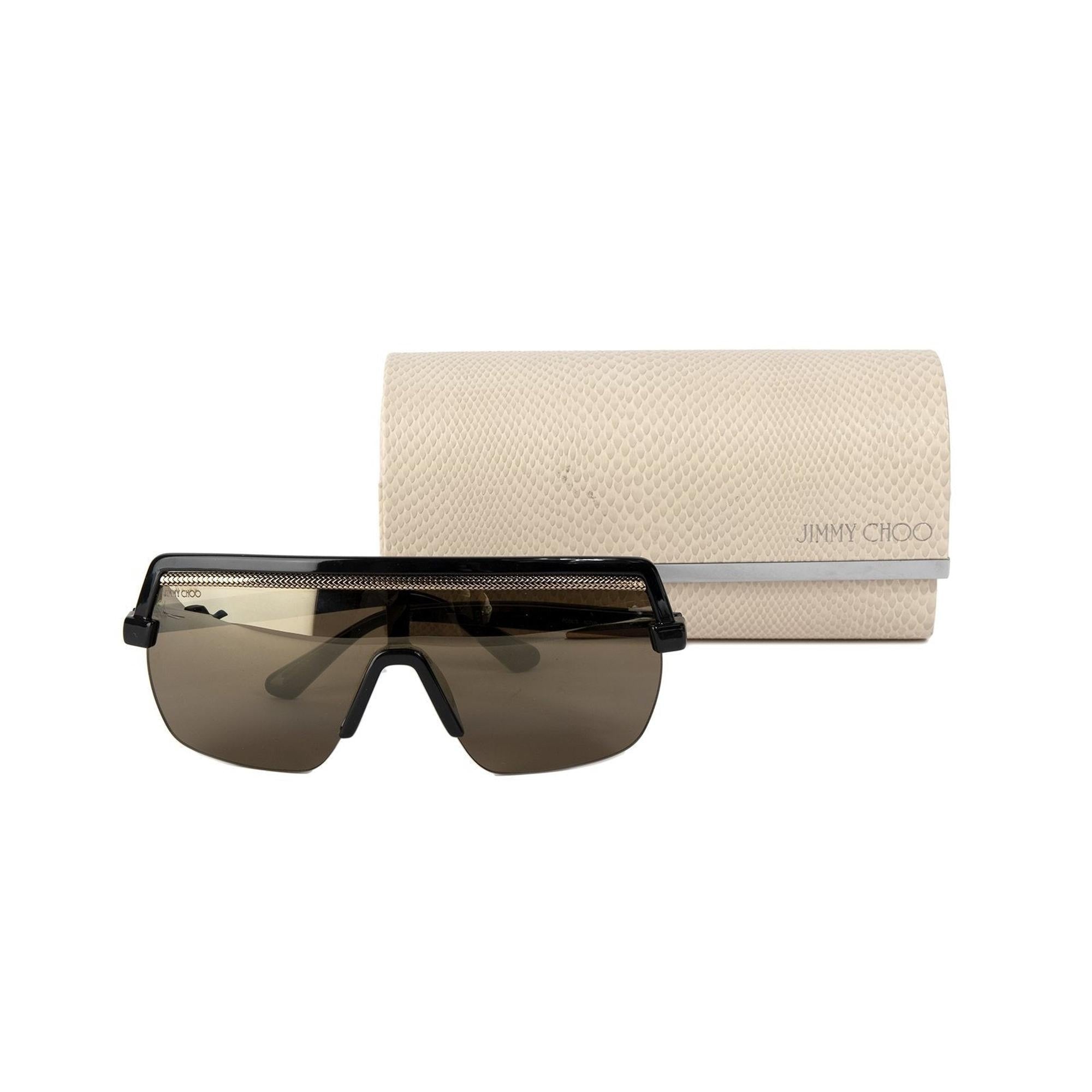 Jimmy Choo Pose Shield Sunglasses w/ Case
