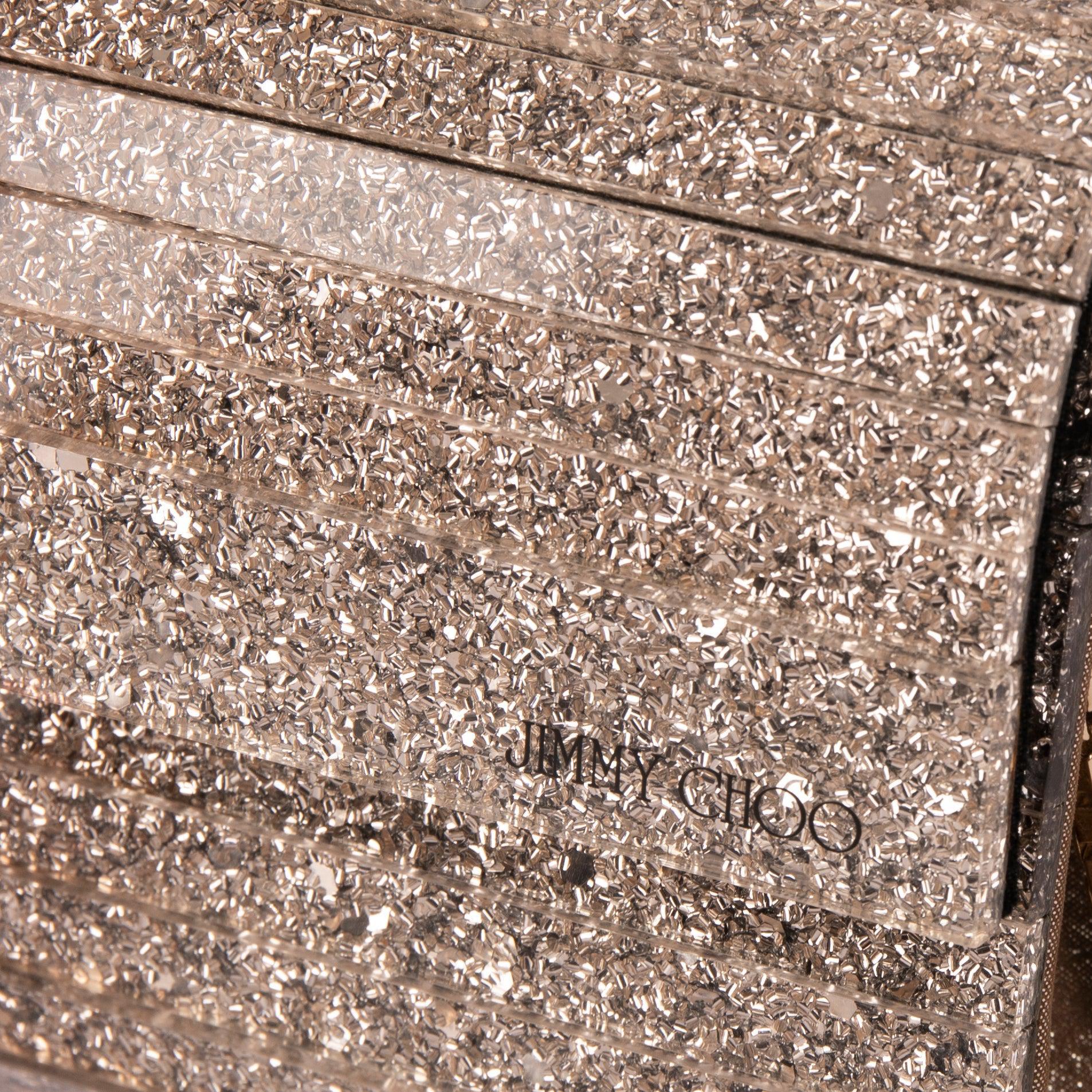 Jimmy Choo Sweetie Glitter Acrylic Clutch