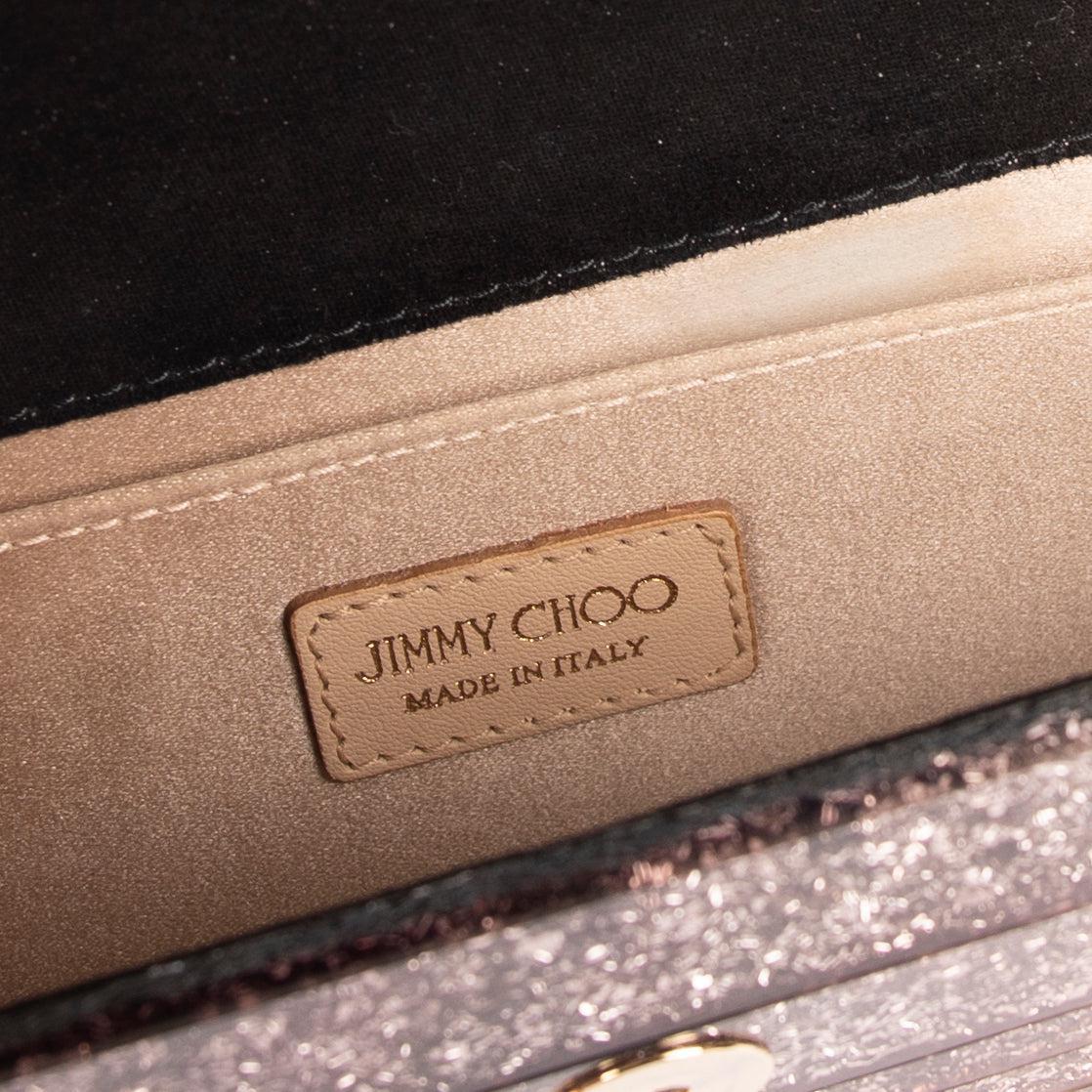 Jimmy Choo Sweetie Glitter Acrylic Clutch