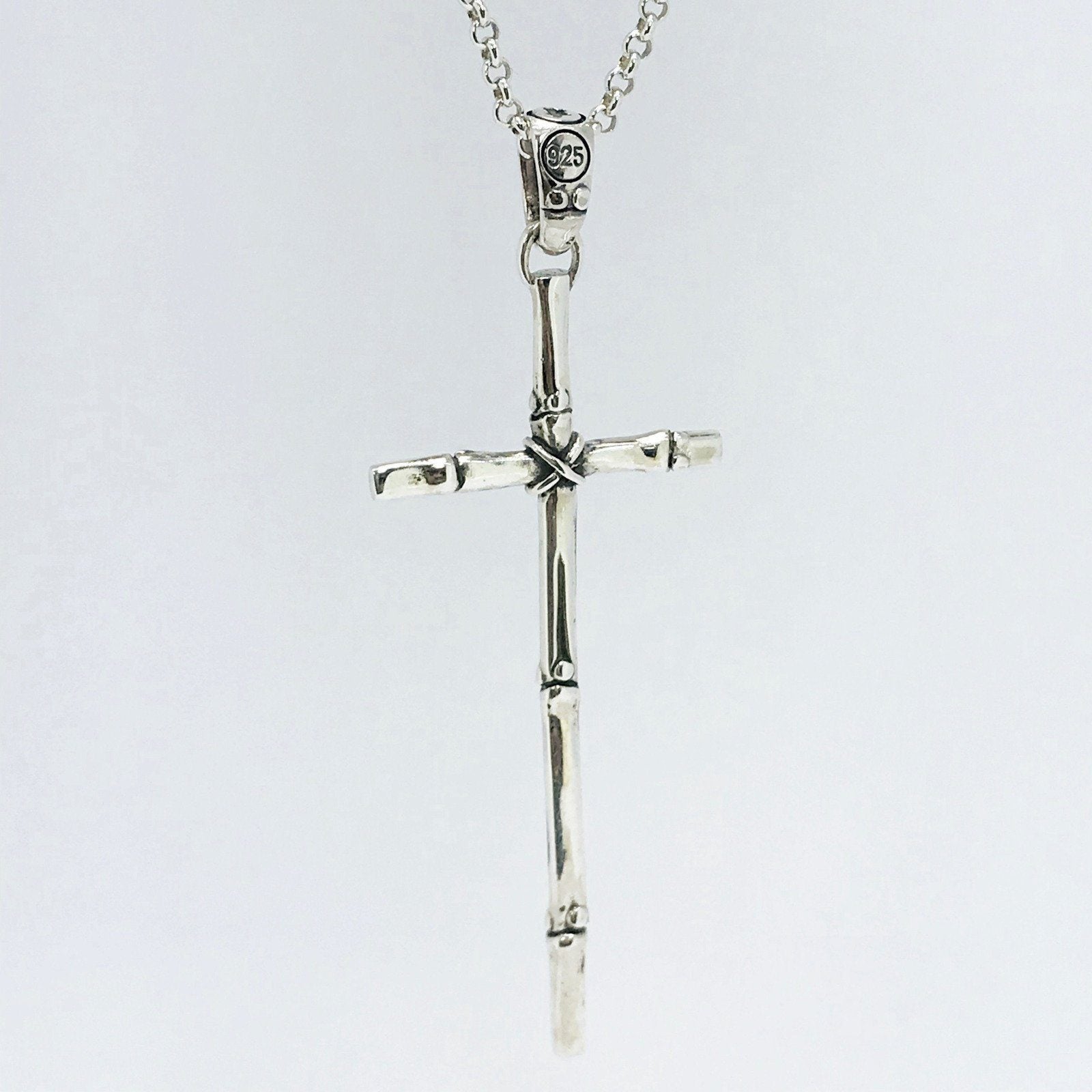 John Hardy Bamboo Cross Pendant Necklace