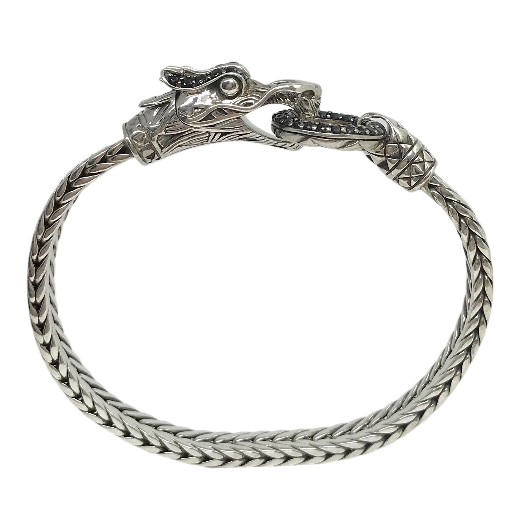 John Hardy Black Sapphire Naga Station Bracelet