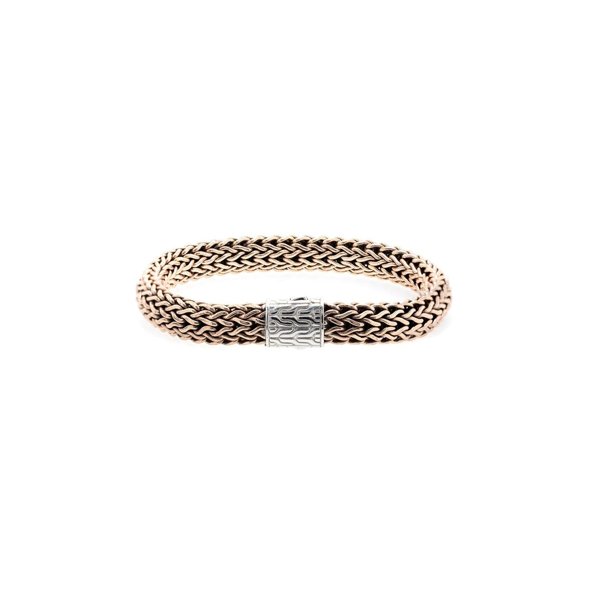John Hardy Bronze and Sterling Silver Classic Chain Bracelet