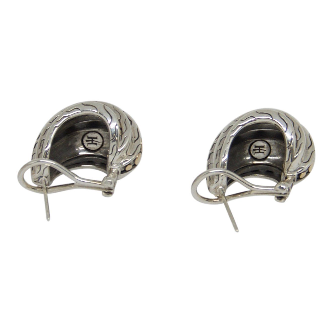 John Hardy Buddha Belly Dot Deco Hoop Earrings