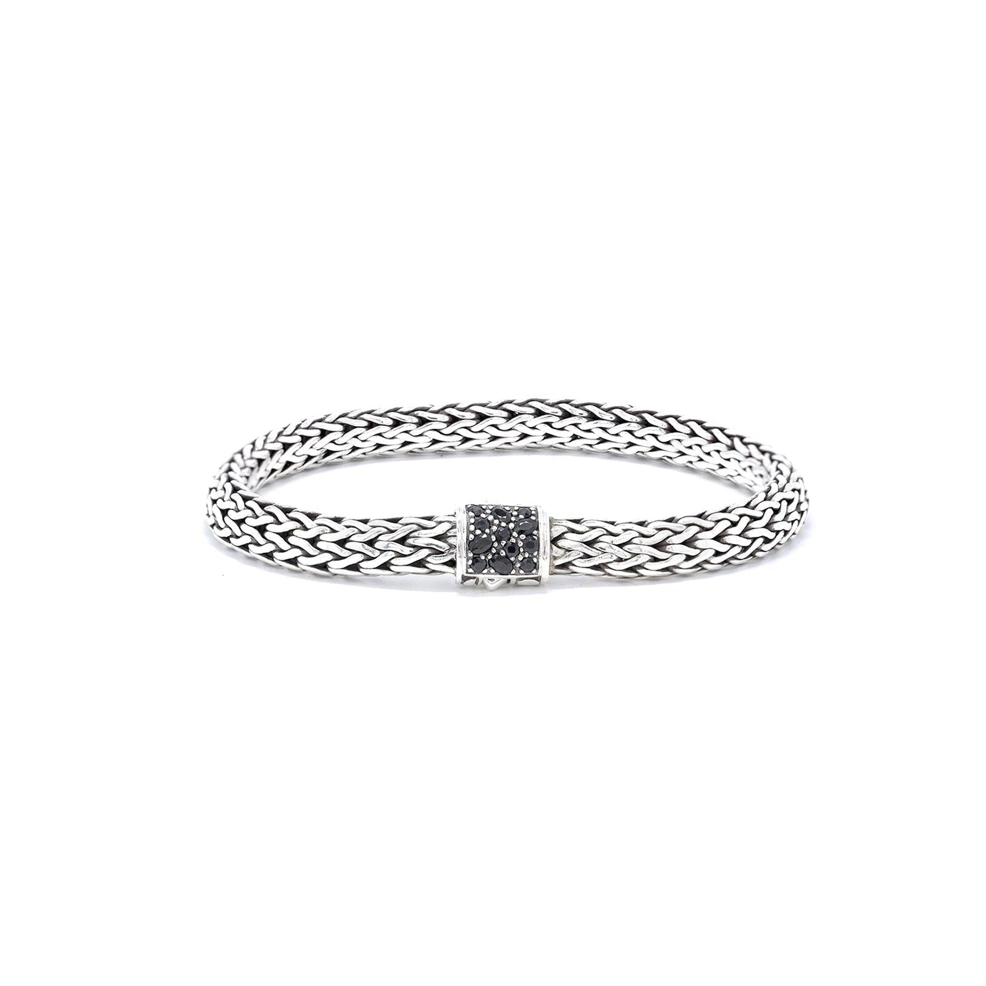 John Hardy Classic Chain Bracelet with Black Sapphires