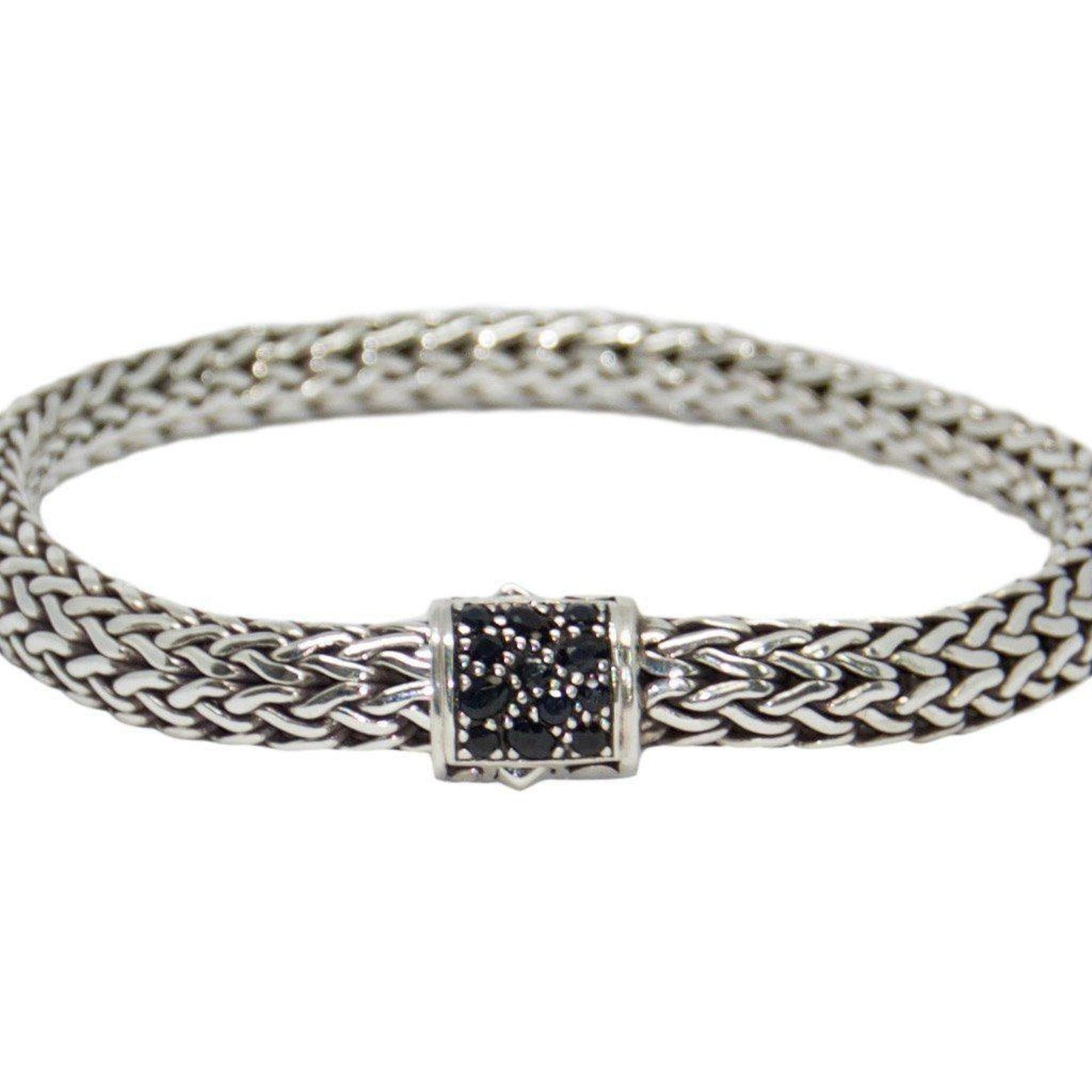 John Hardy Classic Chain Bracelet with Black Sapphires