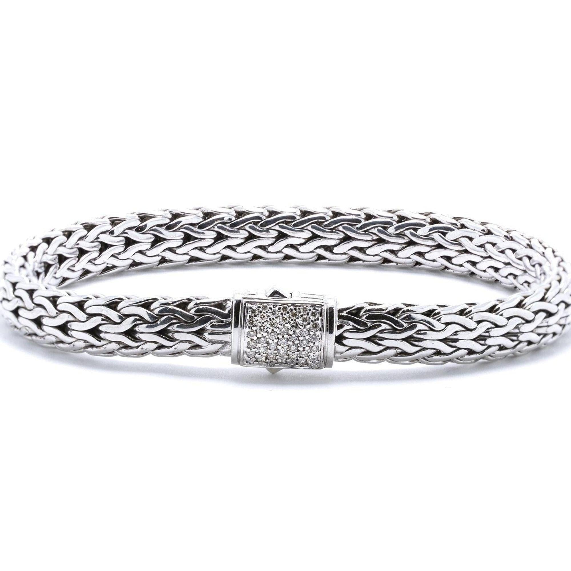 John Hardy Classic Chain Bracelet with Diamonds