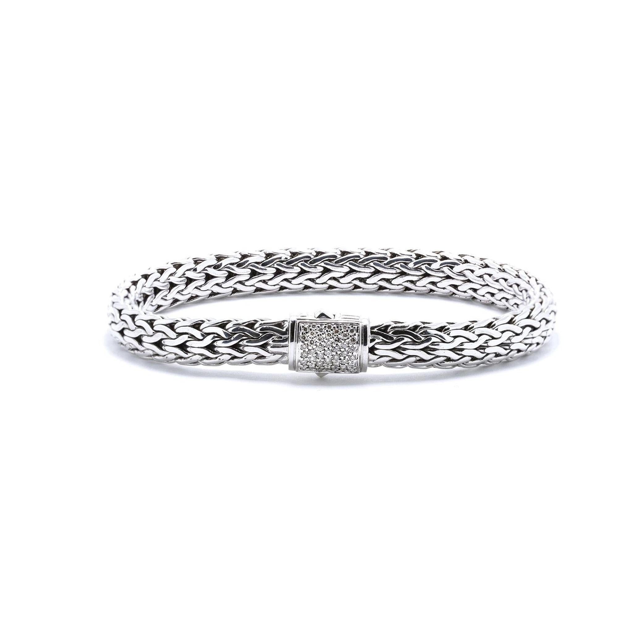 John Hardy Classic Chain Bracelet with Diamonds