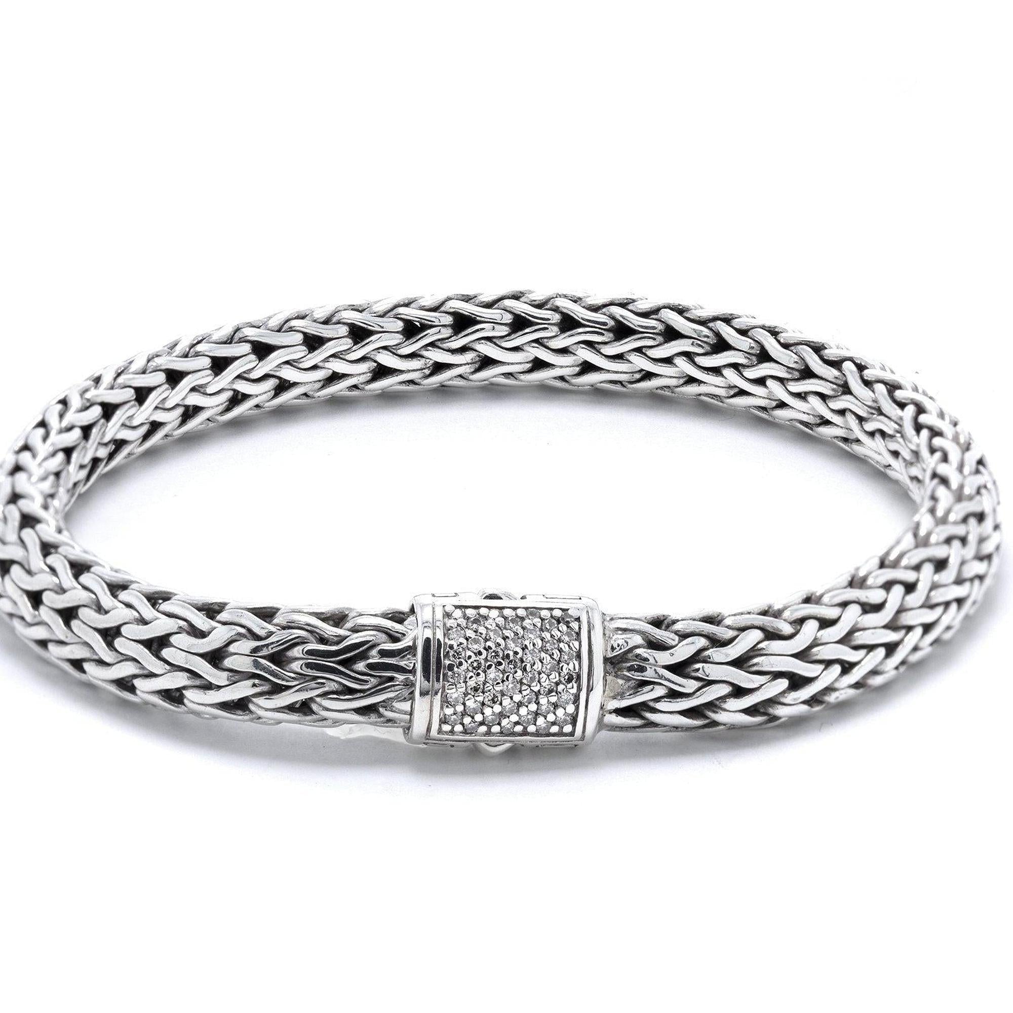 John Hardy Classic Chain Bracelet with Diamonds