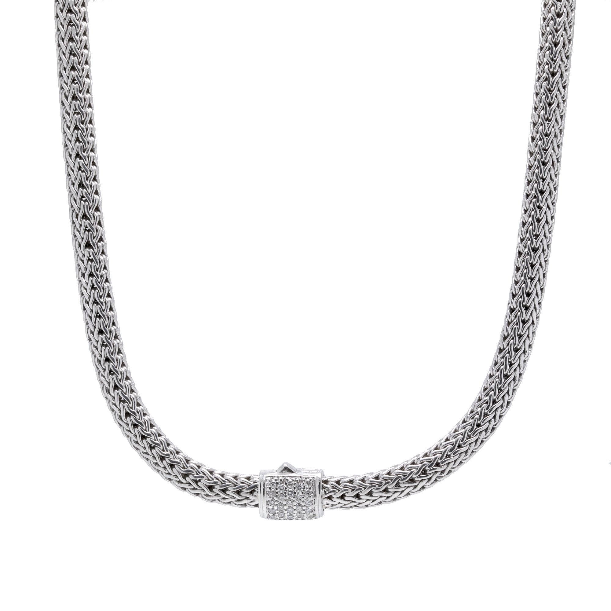 John Hardy Classic Chain Necklace with Diamonds