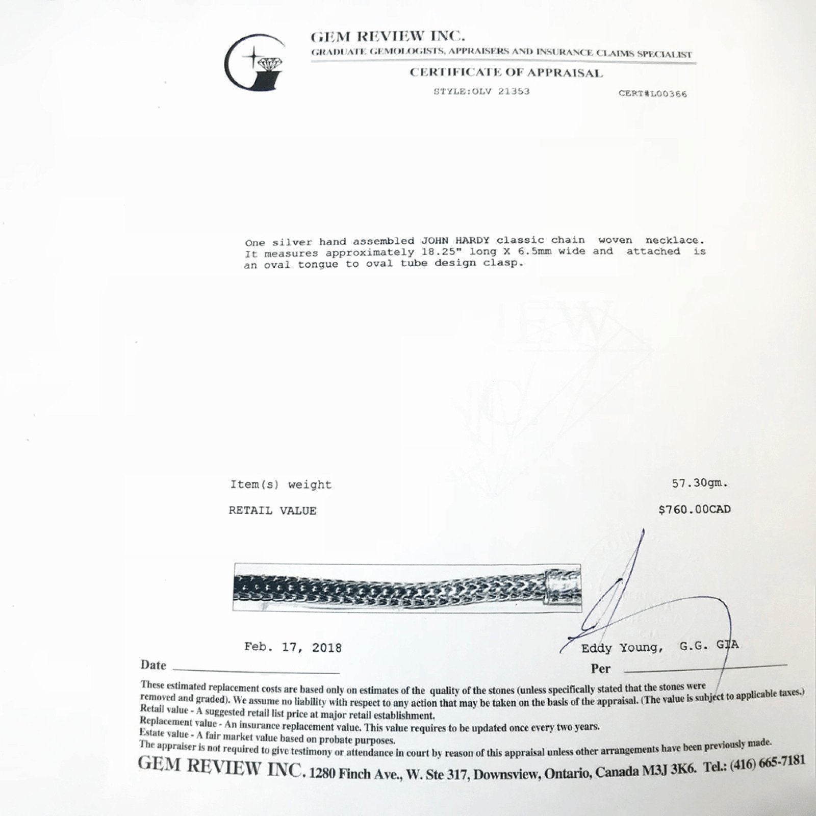 John Hardy Classic Chain Woven Necklace