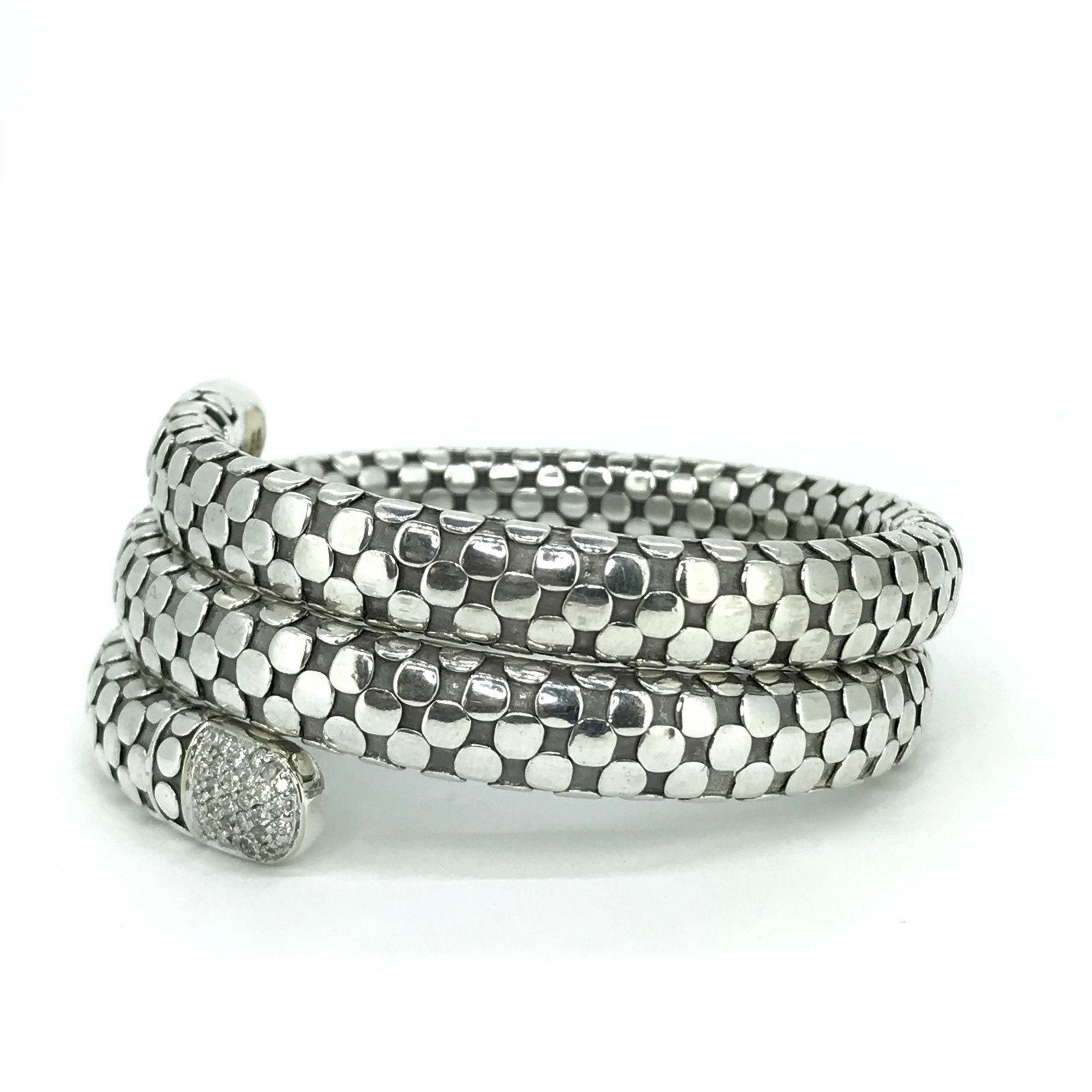John Hardy Dot Diamond Double Coil Bracelet