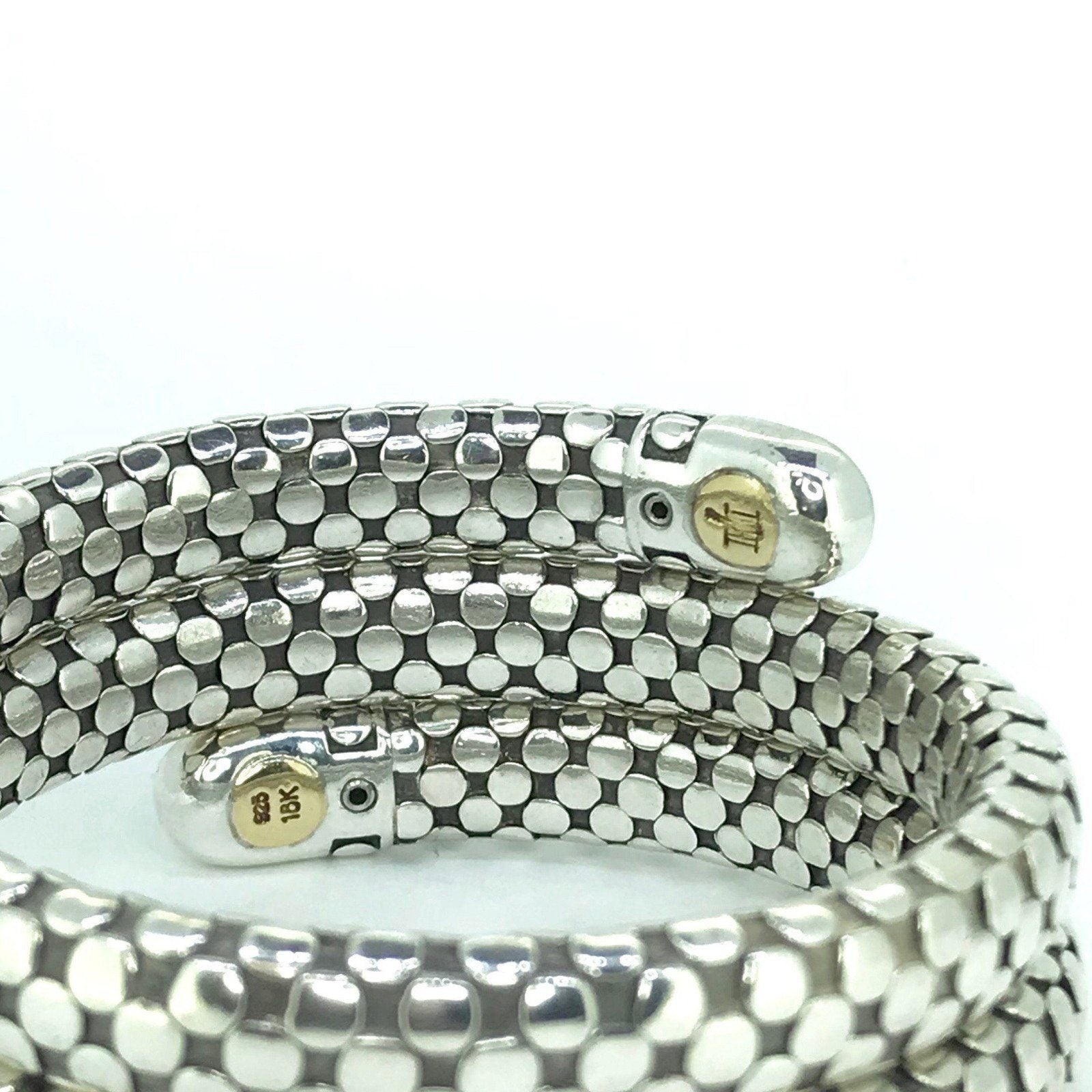 John Hardy Dot Diamond Double Coil Bracelet