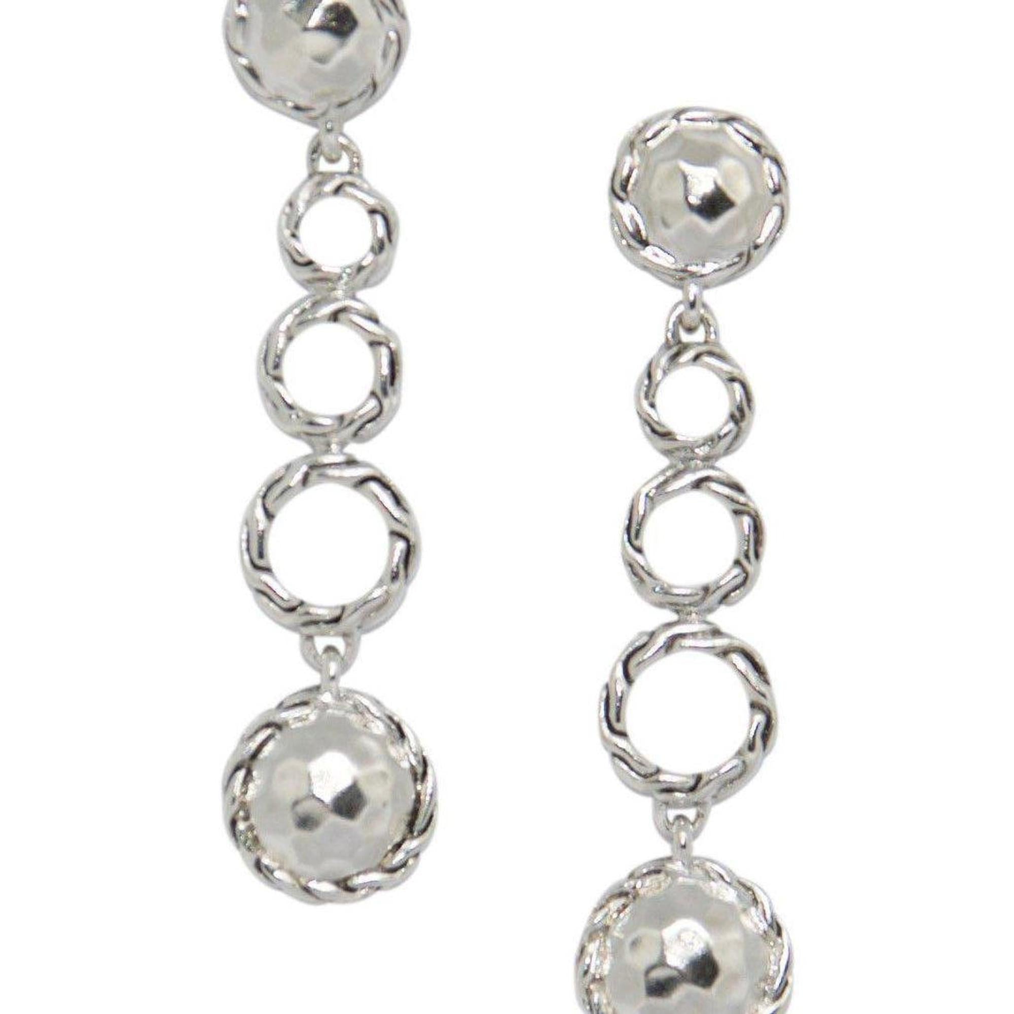 John Hardy Hammered Silver Drop Earrings