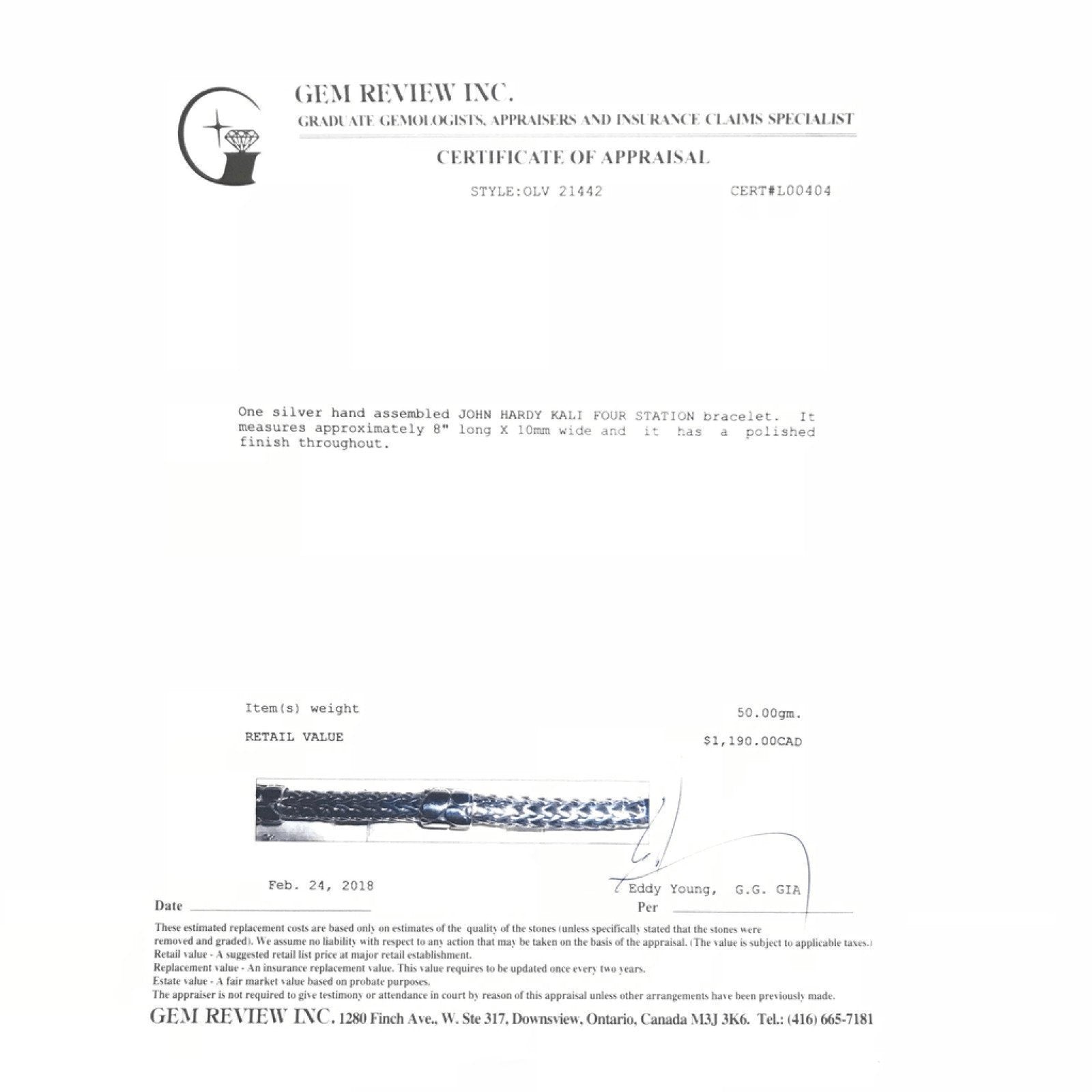 John Hardy Kali Four Station Bracelet in Sterling Silver