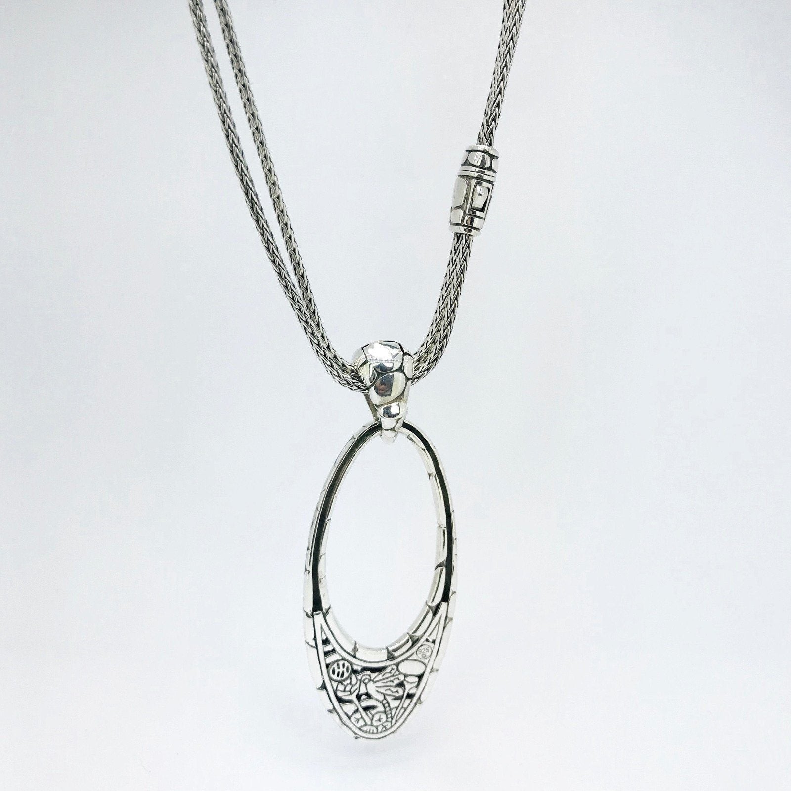 John Hardy Kali Oval Drop Pendant Necklace