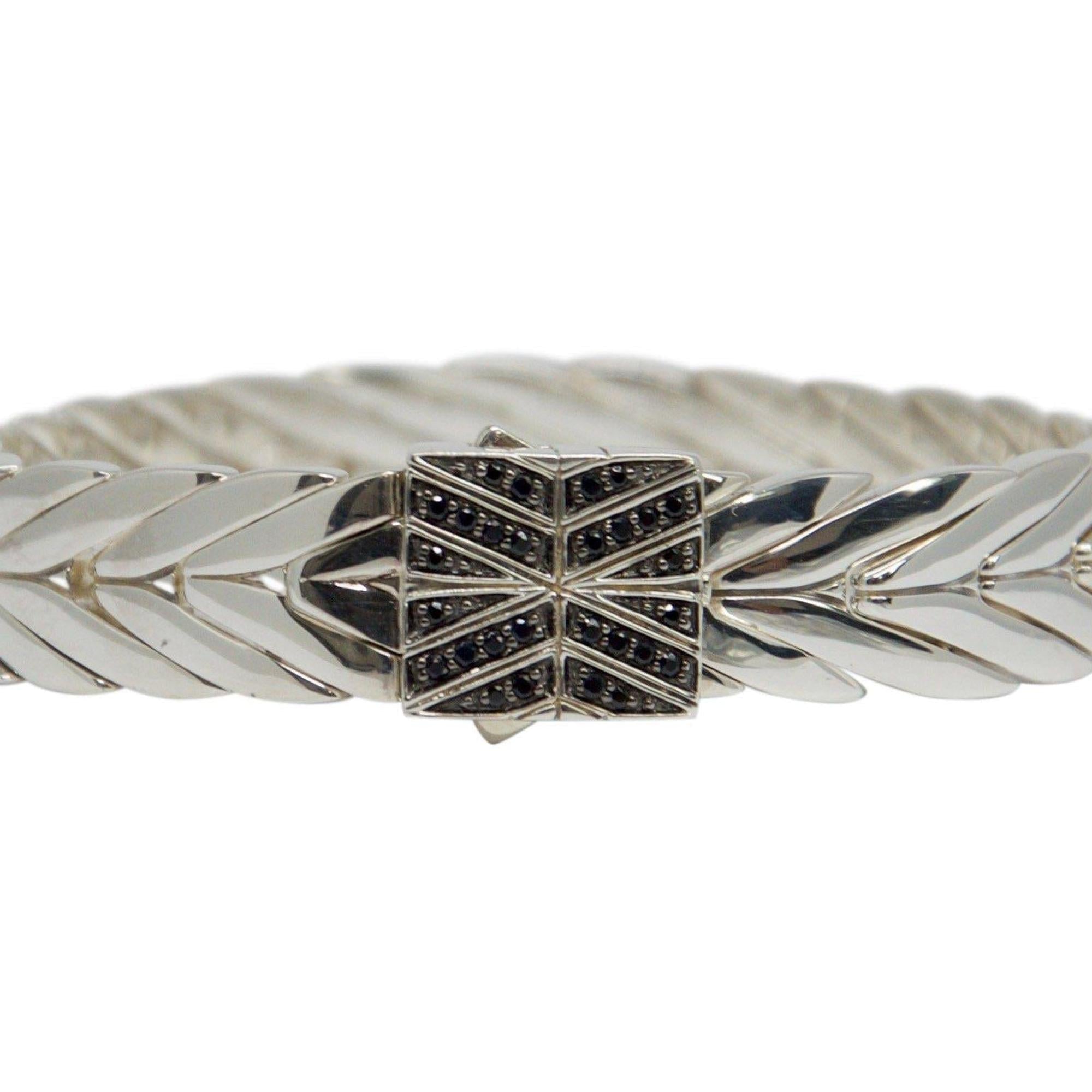 John Hardy Modern Chain Bracelet with Black Sapphires