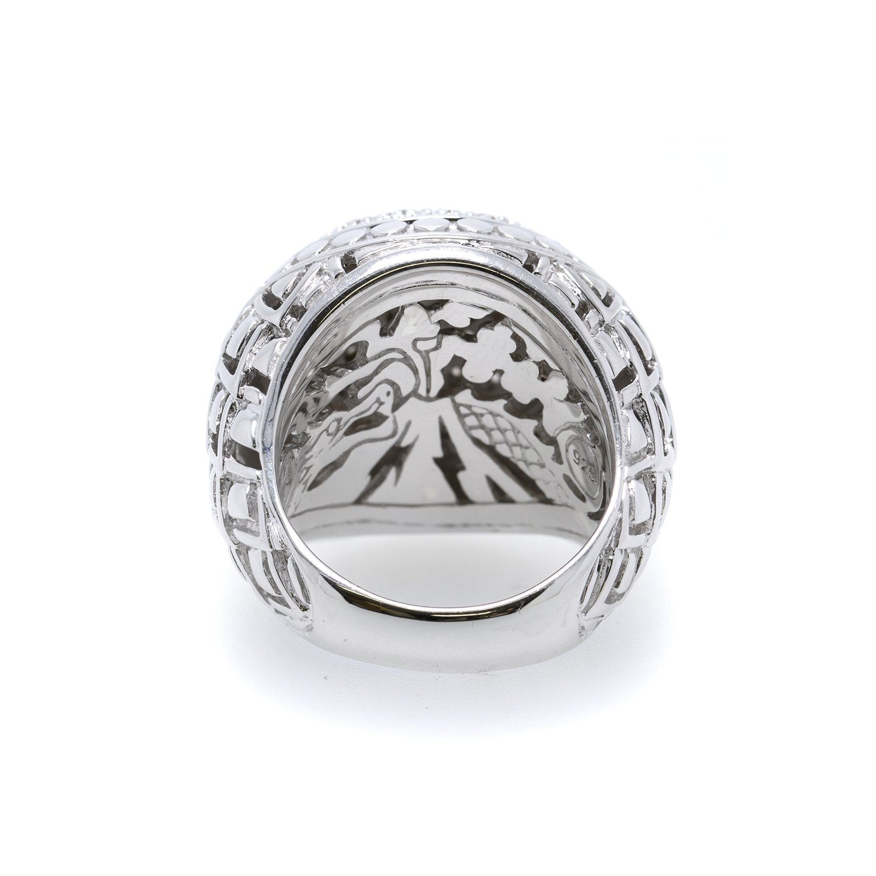 John Hardy Pave Diamond Naga Dome Ring
