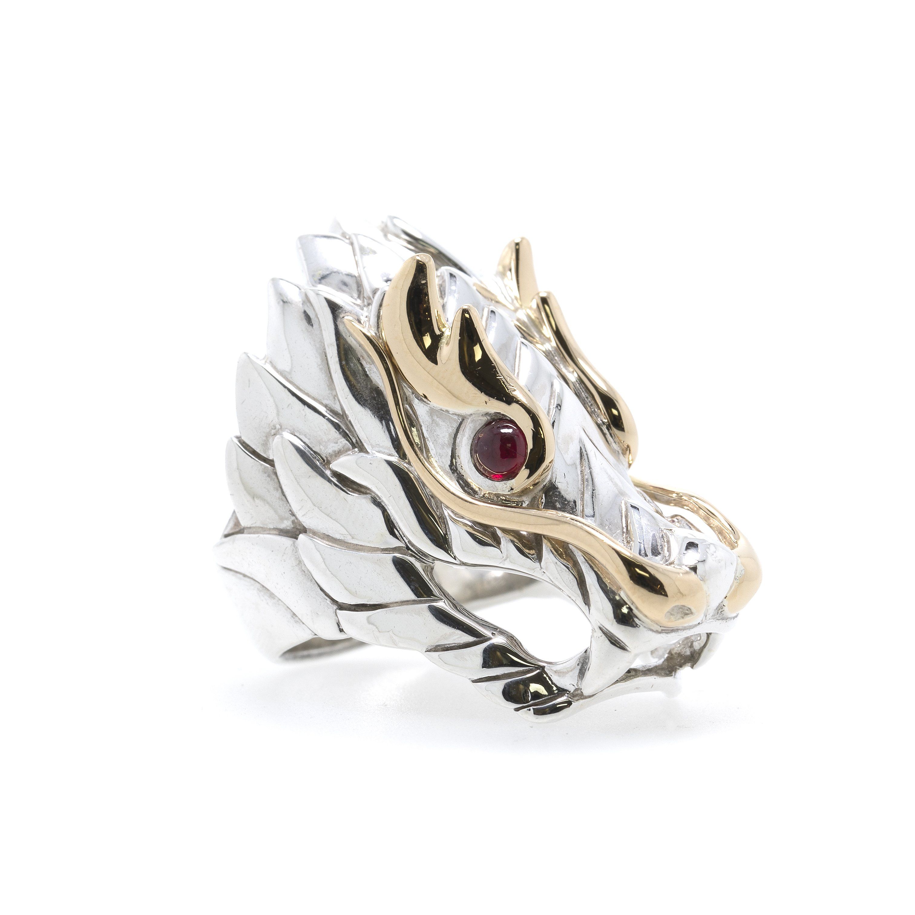 John Hardy Ruby Naga Dragon Cocktail Ring