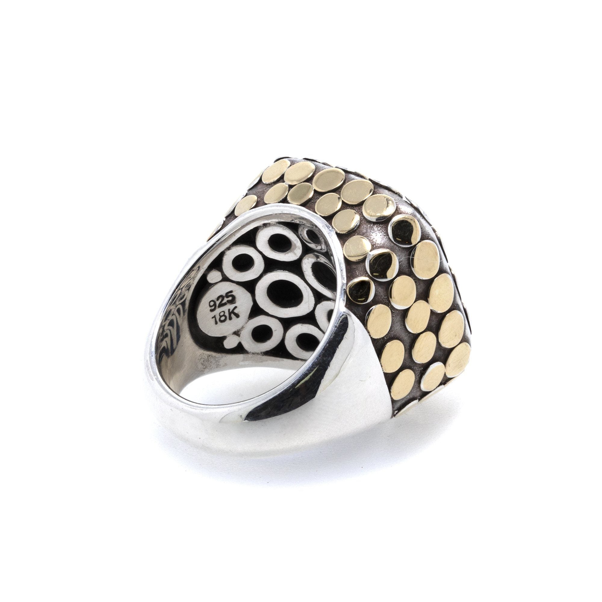 John Hardy Two-Tone Dot Cocktail Ring