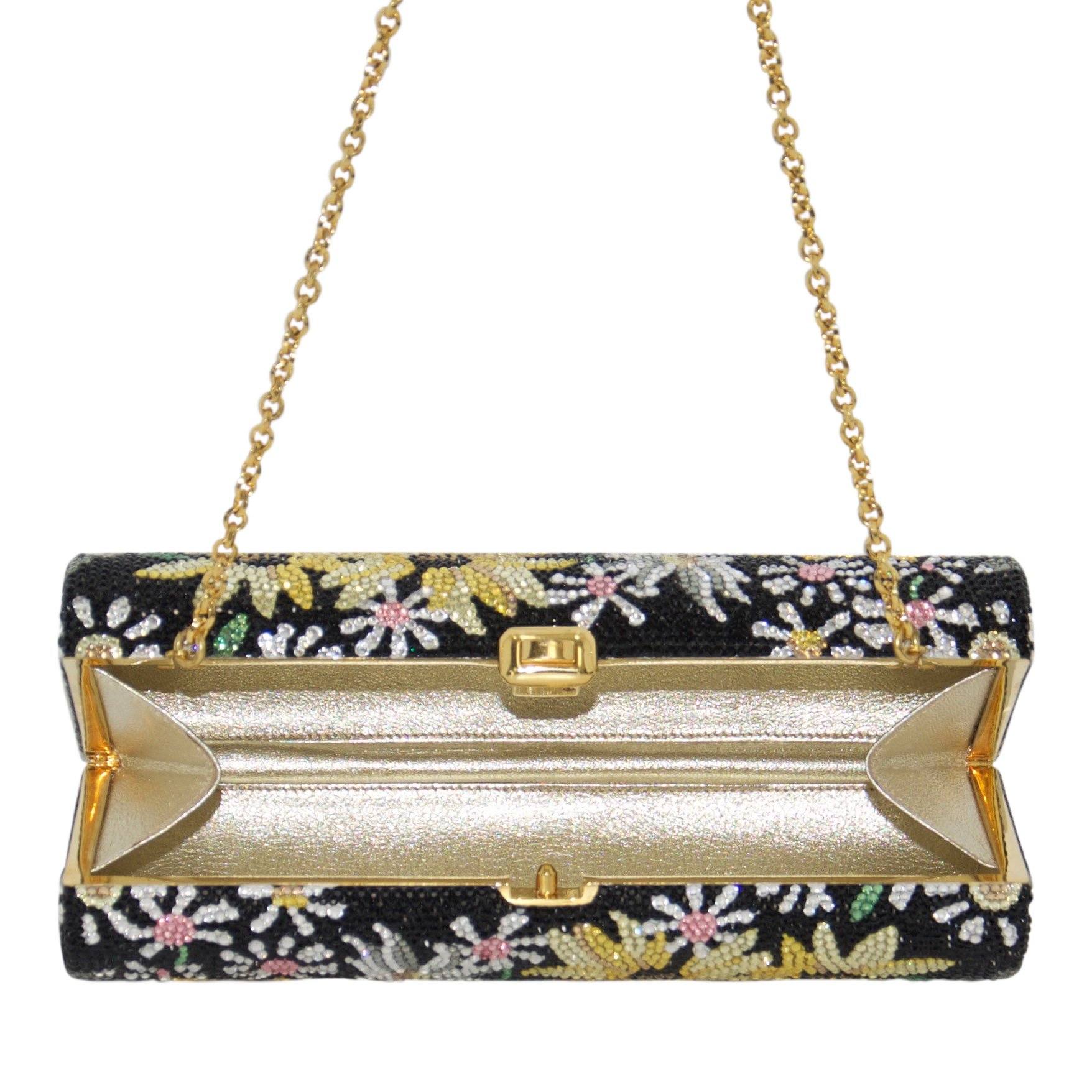 Judith Leiber Marguerite Crystal Embellished Frame Clutch