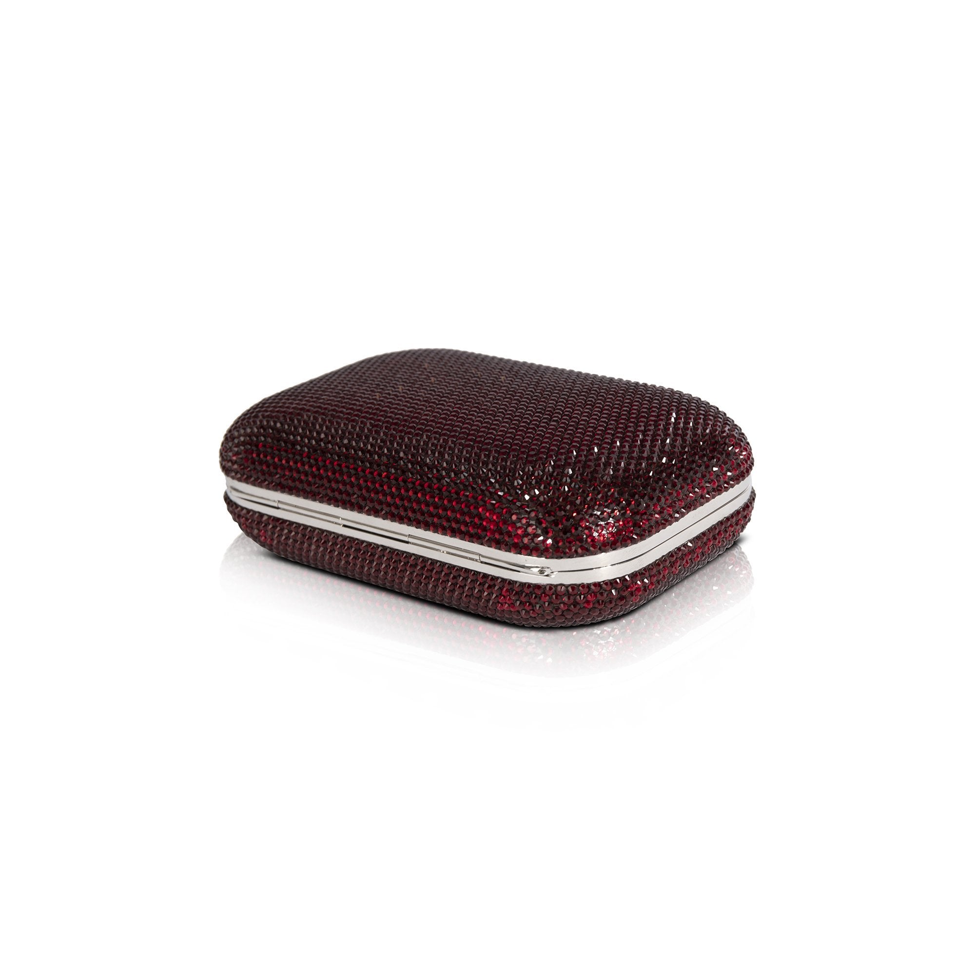 Judith Leiber Red Slide Lock Clutch