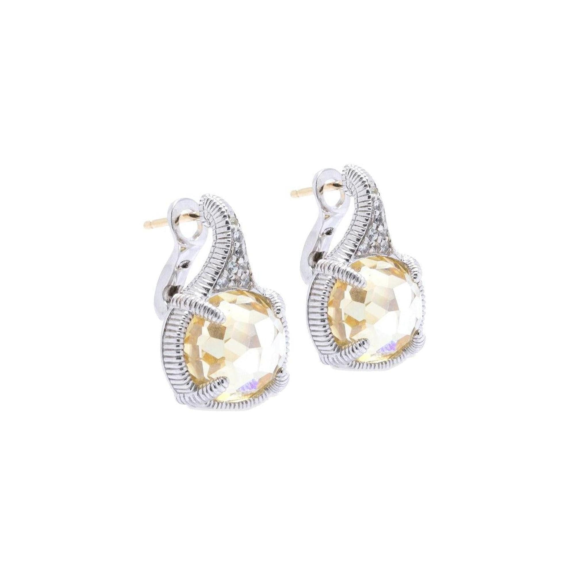 Judith Ripka Canary Crystal Eclipse Earrings