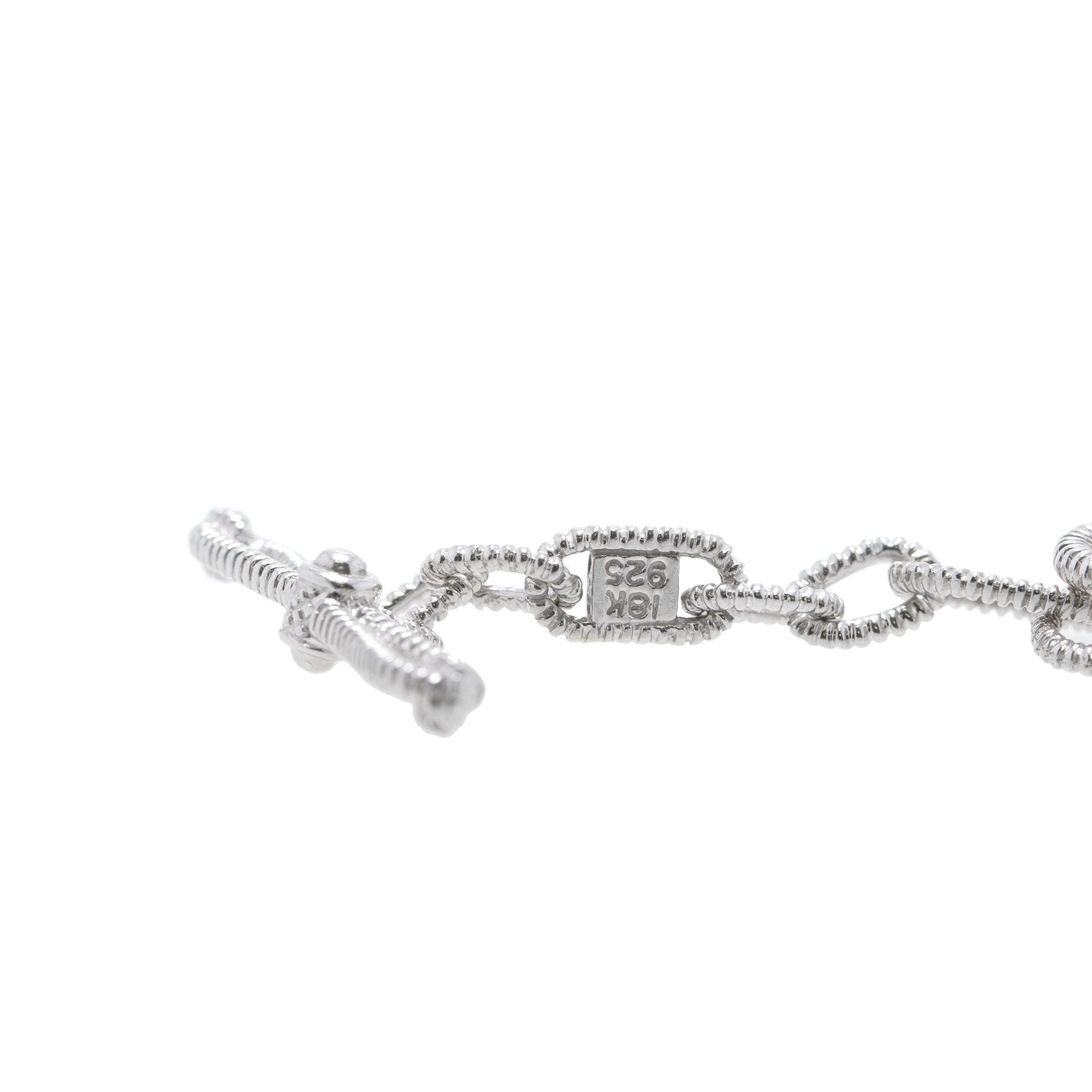 Judith Ripka Diamond Jubilee Oval Link Necklace