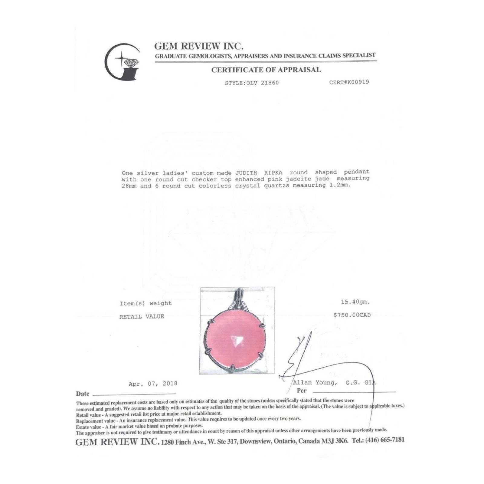 Judith Ripka Doublet Pendnat/Enhancer