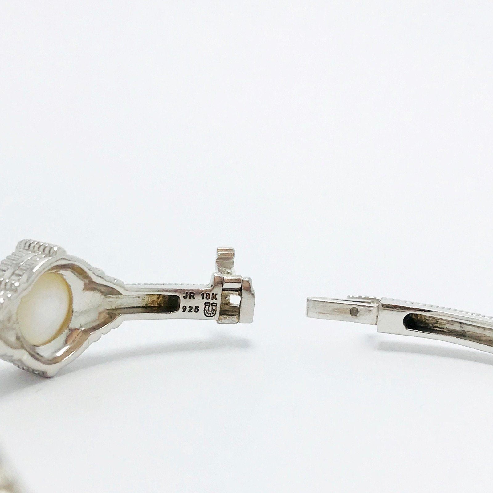 Judith Ripka Mother-of-Pearl Eclipse Bangle Bracelet