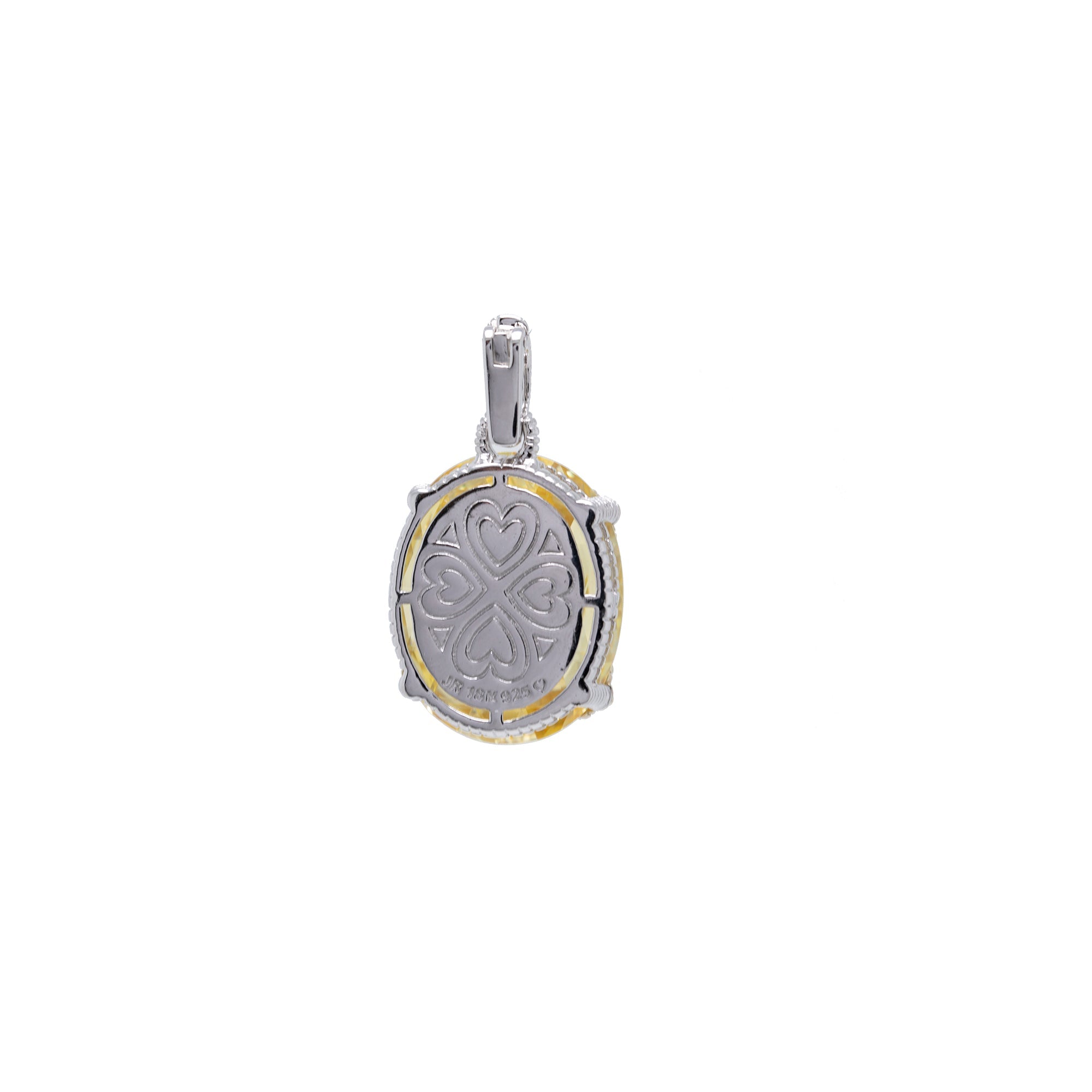 Judith Ripka Two-Tone Canary Crystal & Diamond Lola Pendant