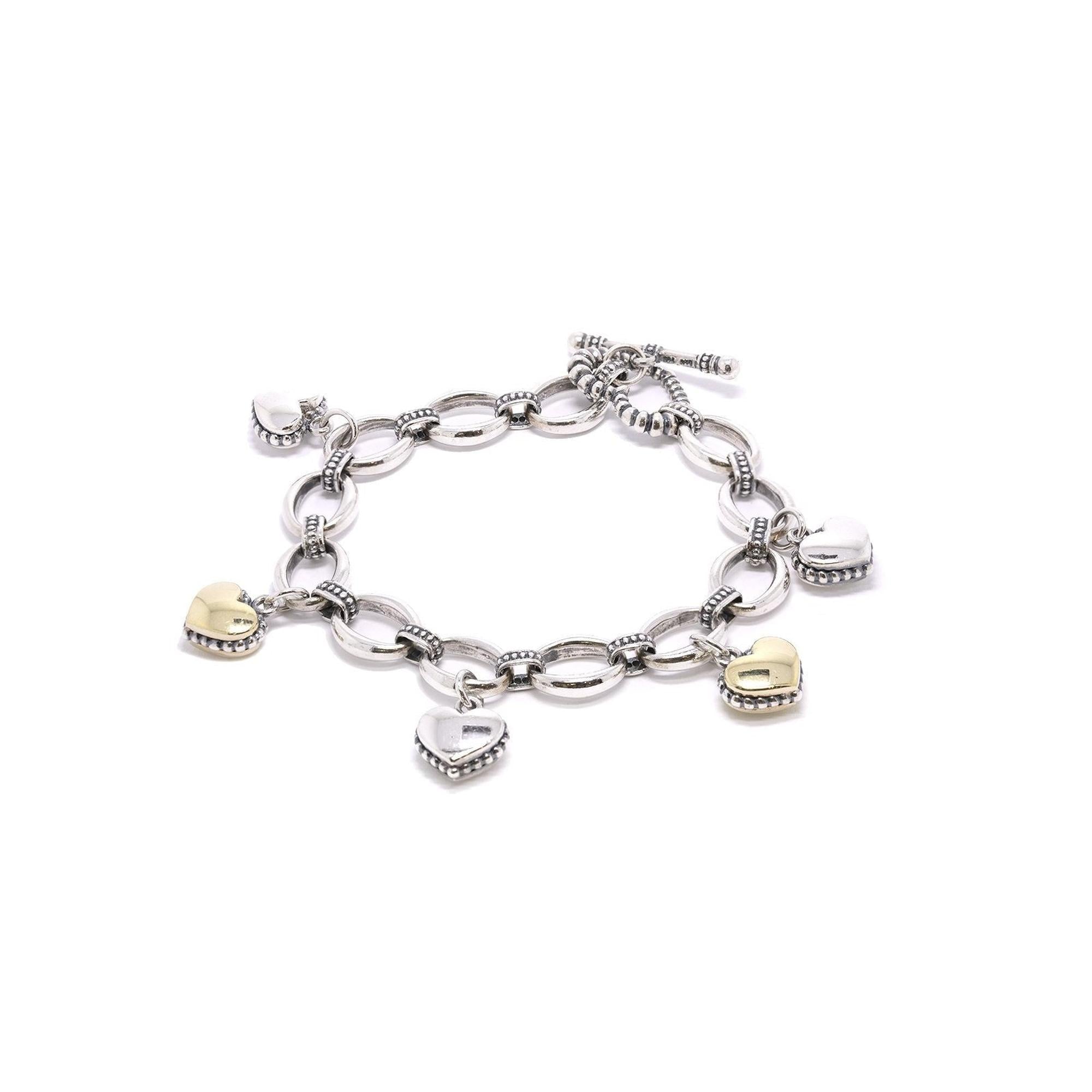 Lagos Two-Tone Beloved Heart Charm Bracelet