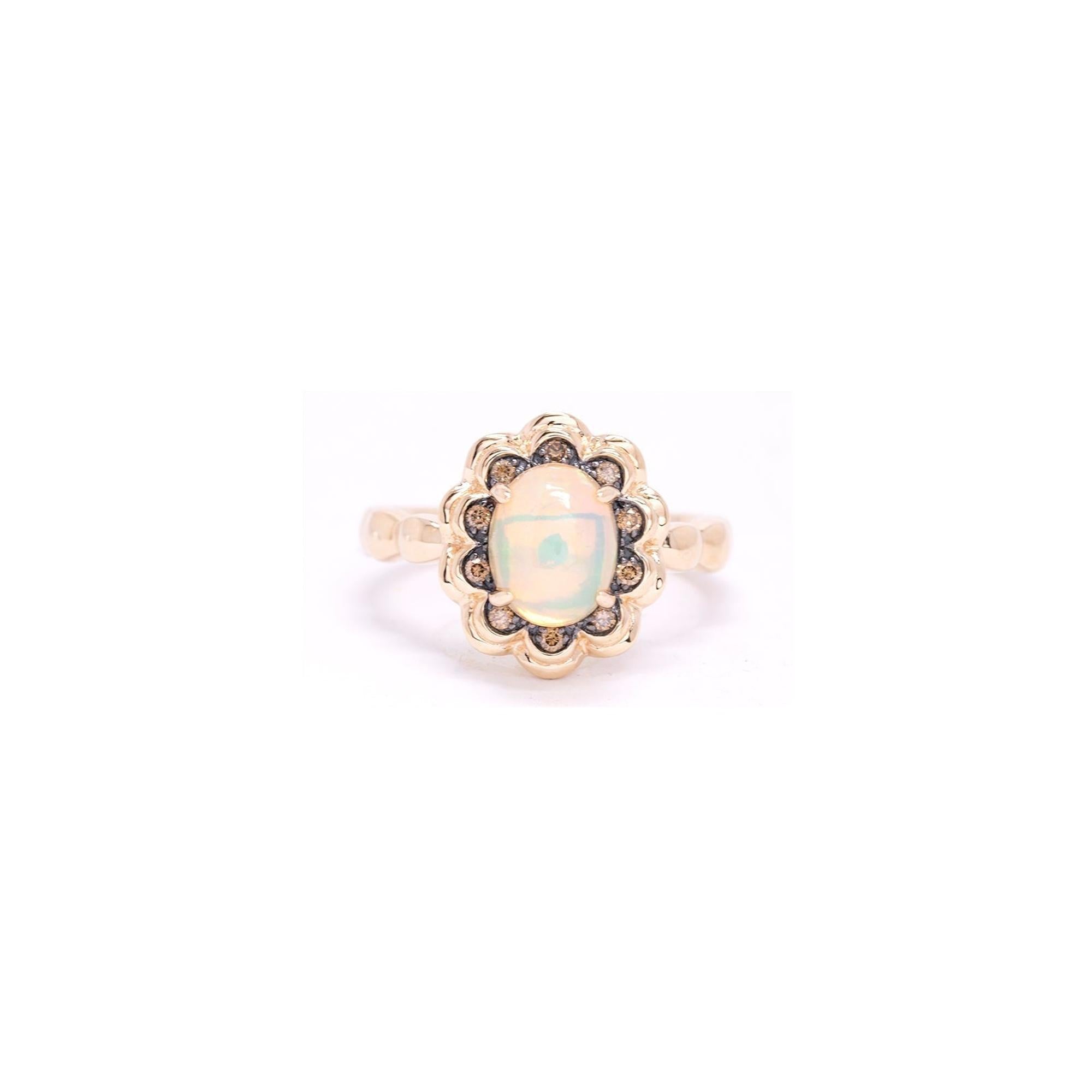Levian Opal & Diamond Ring