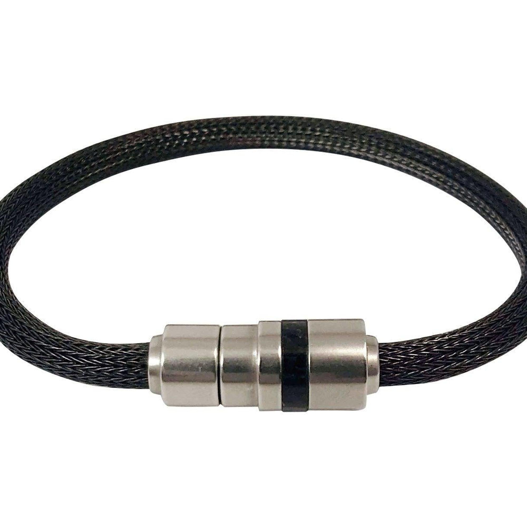 Links Of London Woven Mesh Carbon Fibre McLaren Sport Bracelet