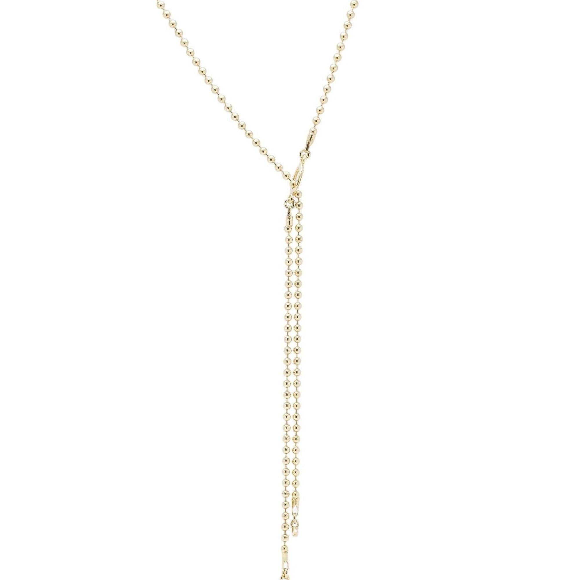 Links of London 18k Gold Beaded Lariat Necklace