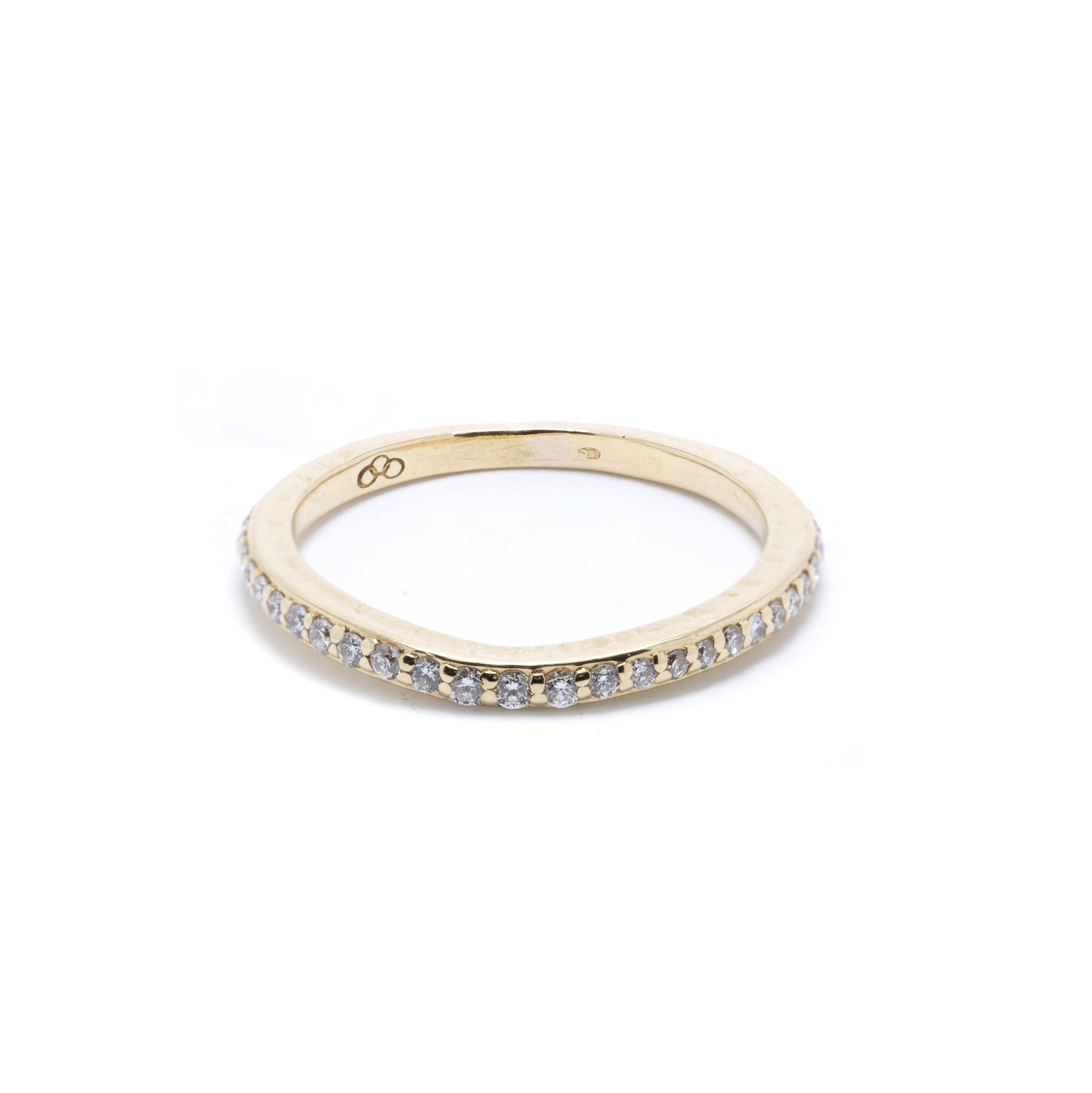 Links of London 18k Gold and Diamond 3/4 Eternity Band Ring