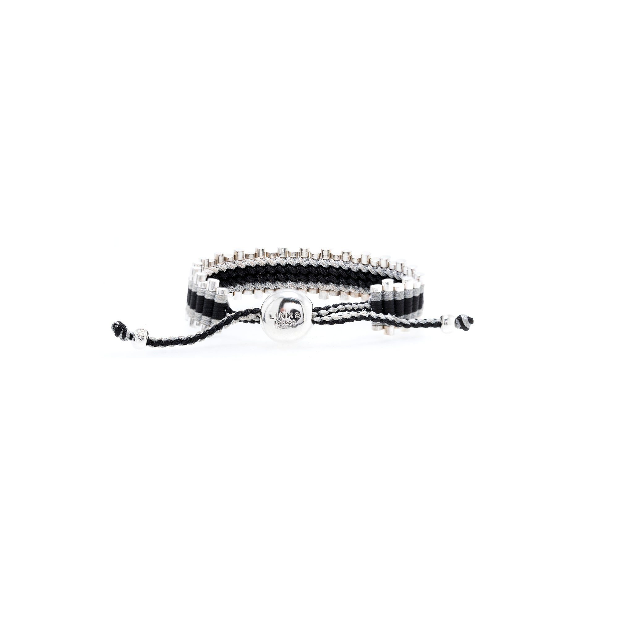 Links of London Black and Grey Friendship Bracelet