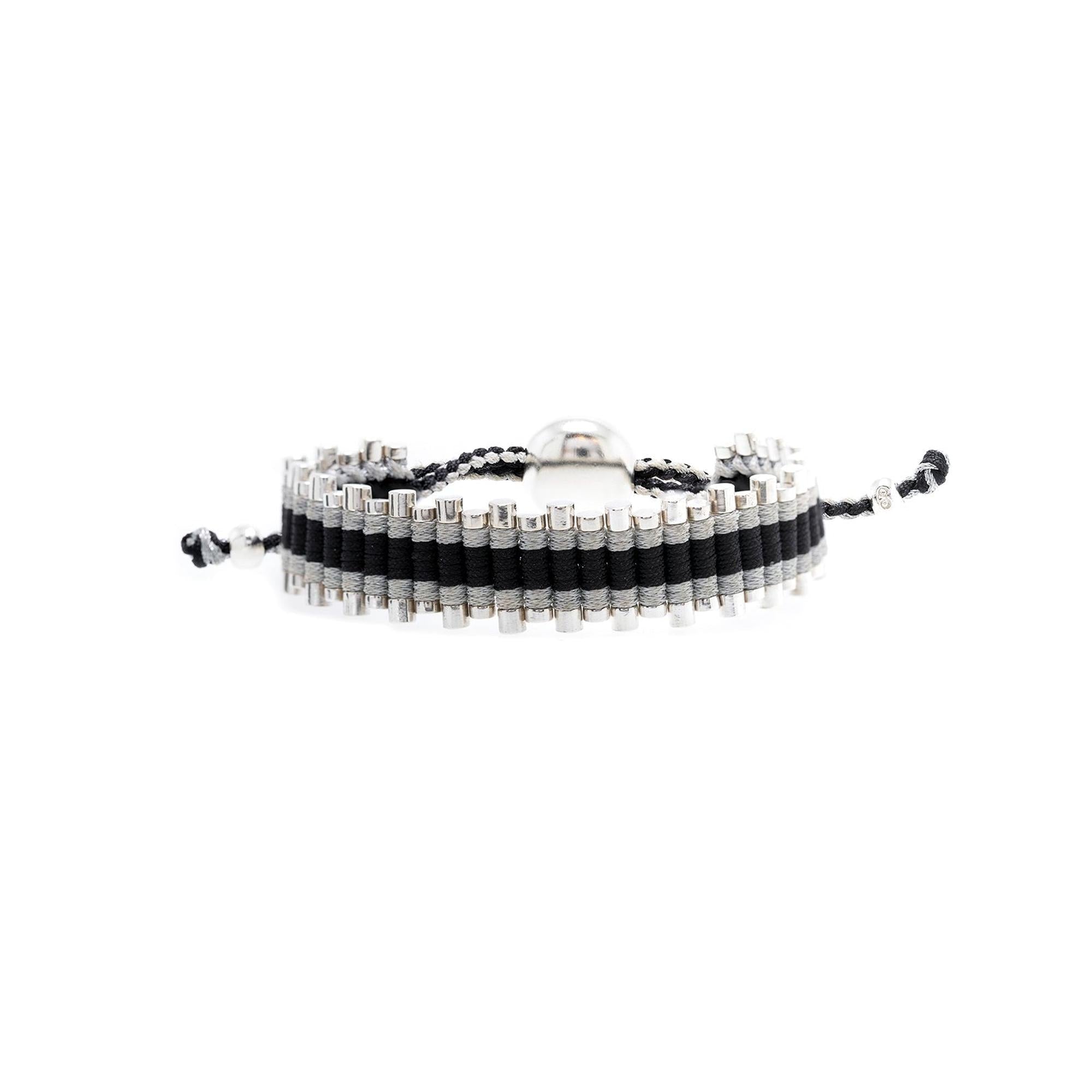 Links of London Black and Grey Friendship Bracelet