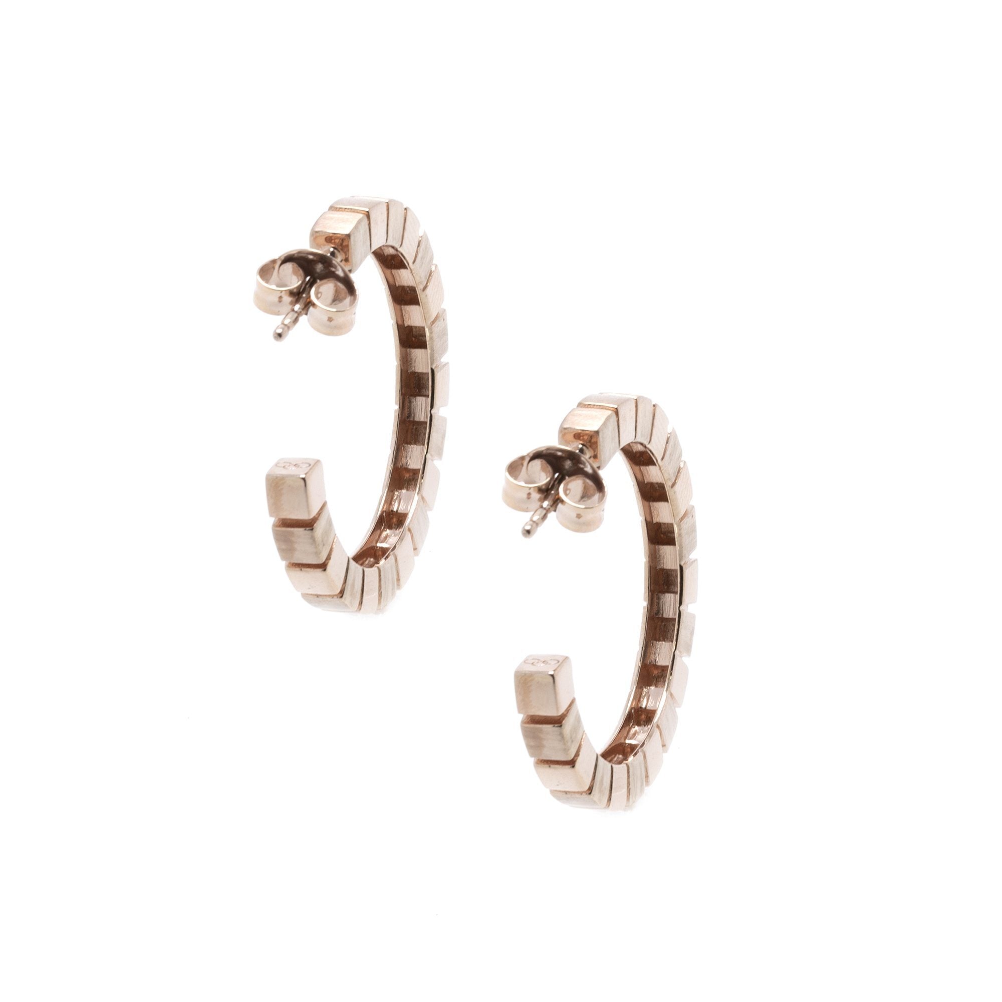Links of London Cubist Rose Gold Vermeil Hoop Earrings
