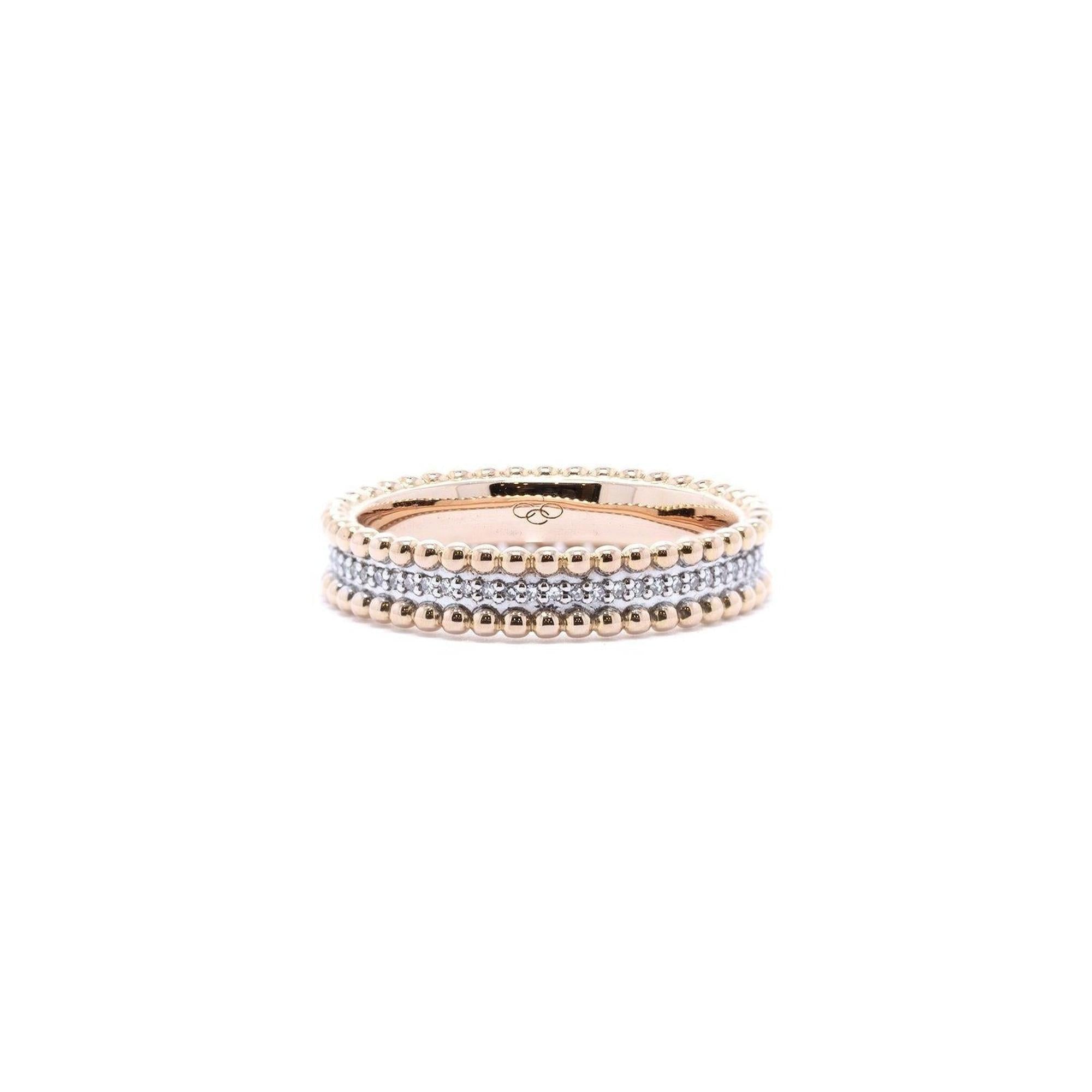 Links of London Effervescence 18k Rose Gold & Diamond Band Ring