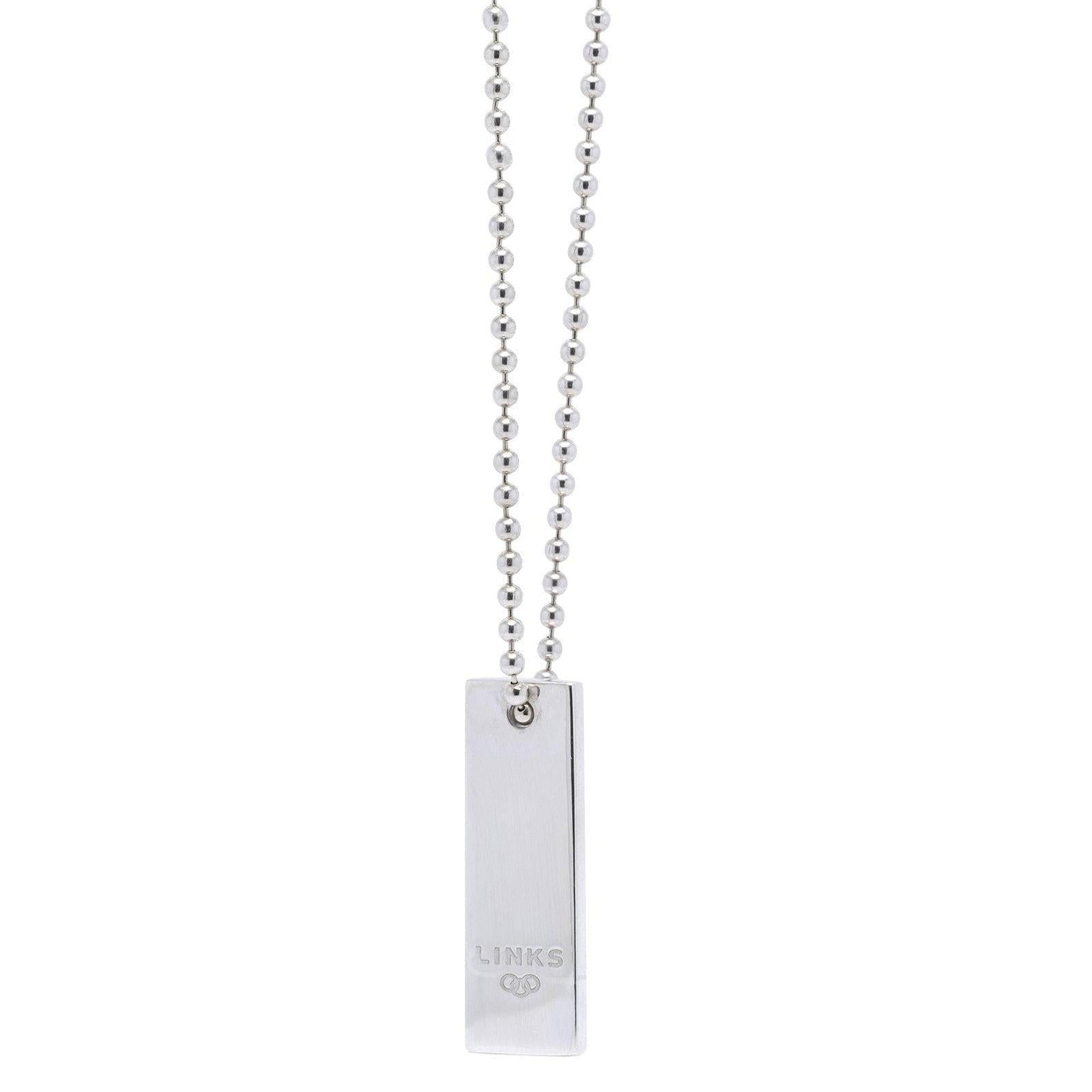 Links of London Narrative Dog Tag Pendant Necklace