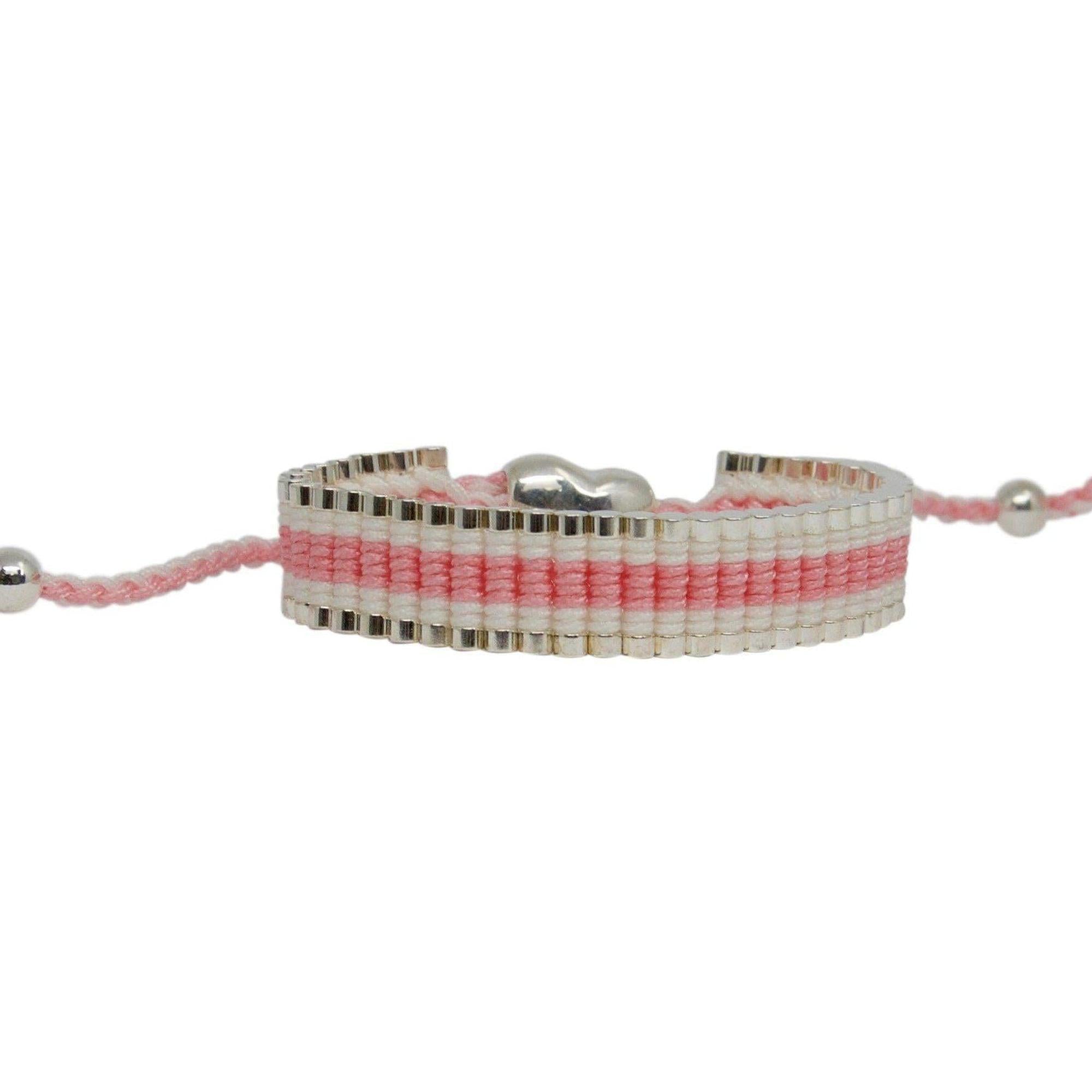 Links of London Pink and White Friendship Bracelet