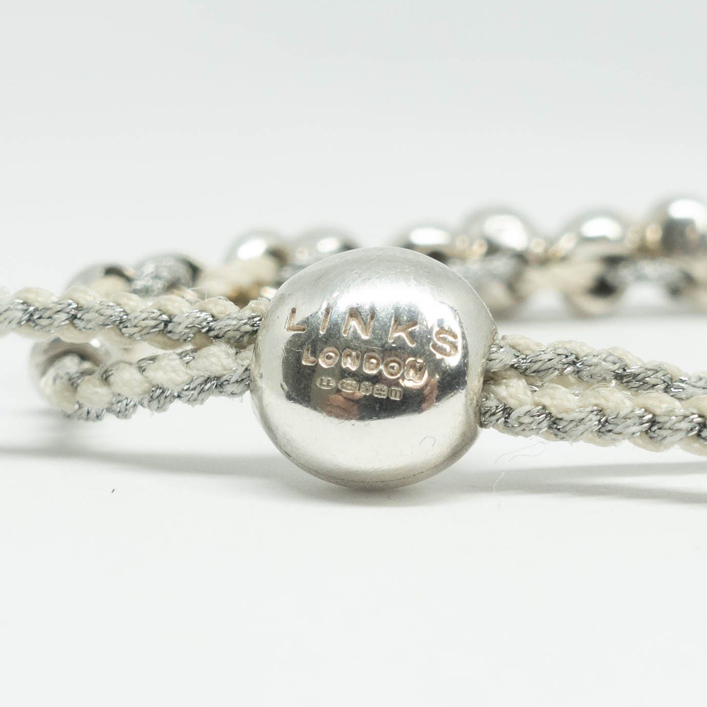 Links of London Silver and White Friendship Bracelet