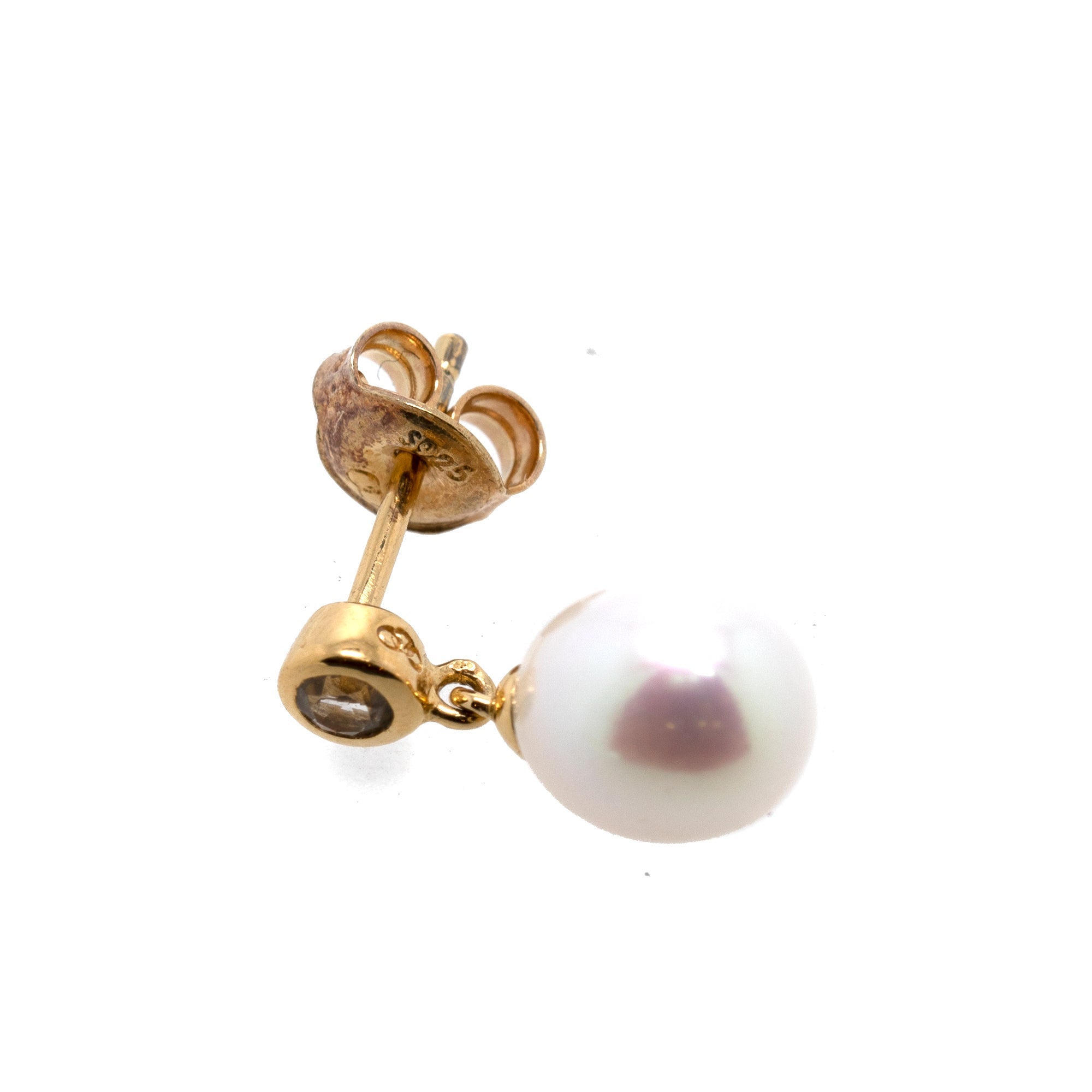 Links of London White Topaz & Pearl Drop Earrings