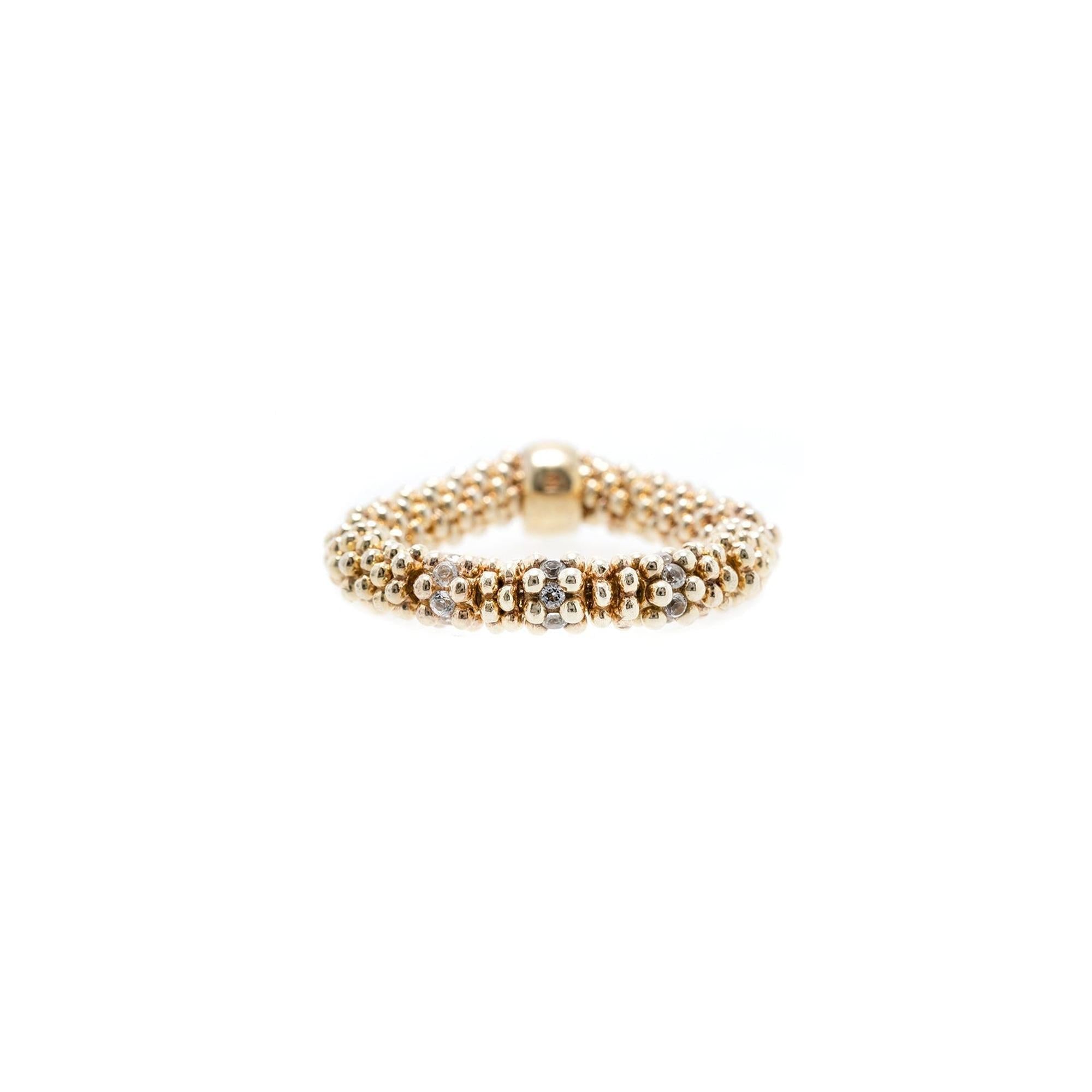 Links of London Yellow Gold Vermeil Effervescence Star CZ Ring